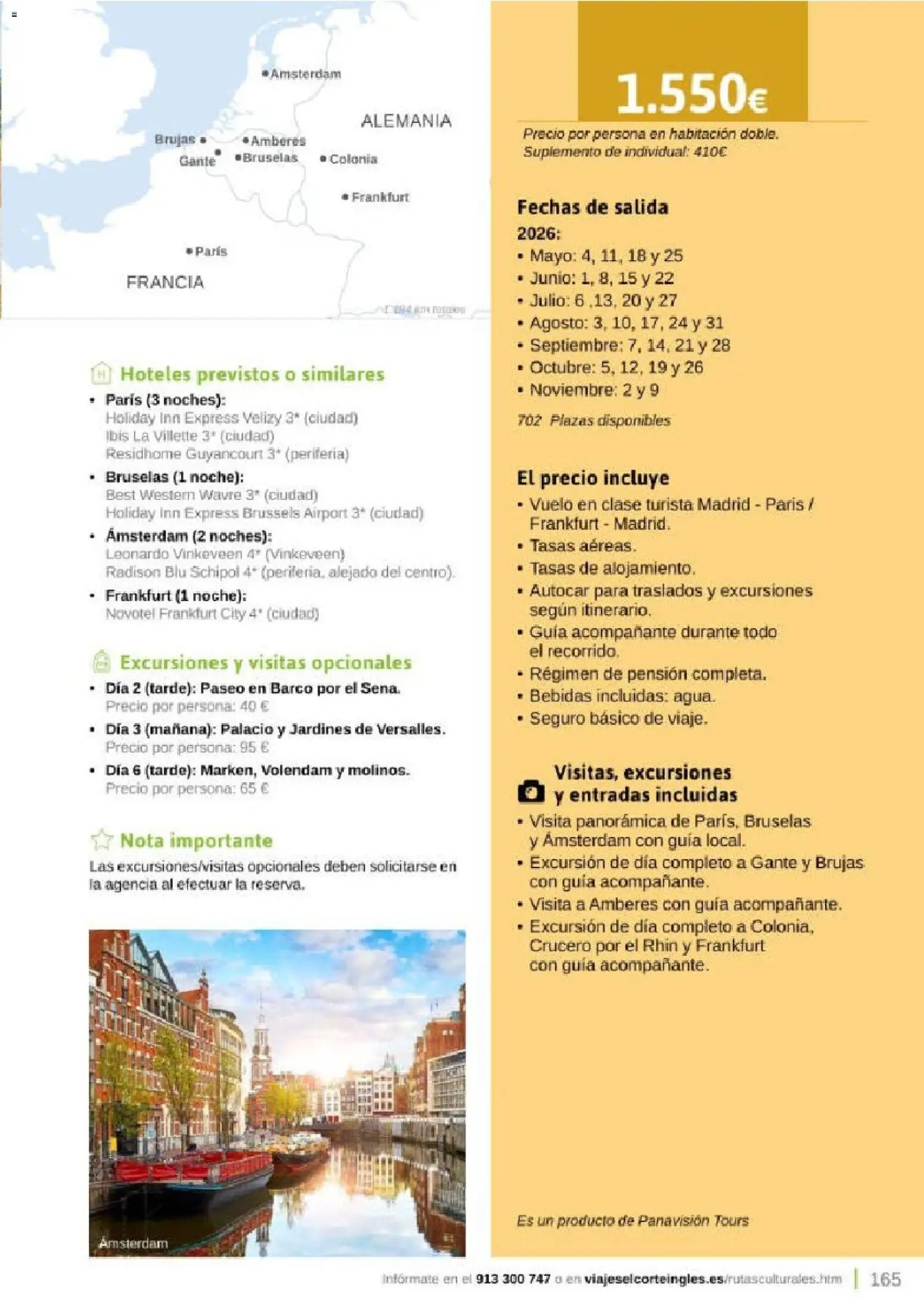 Viajes El Corte Inglés Rutas Culturales de la Comunidad de Madrid │ válido desde el 01.04.2026 | Página: 165 | Productos: Colonia