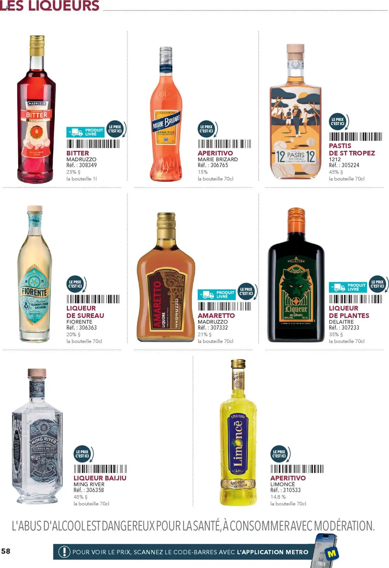  | Page: 58 | Produits: Pastis, Liqueur, Plantes, Amaretto