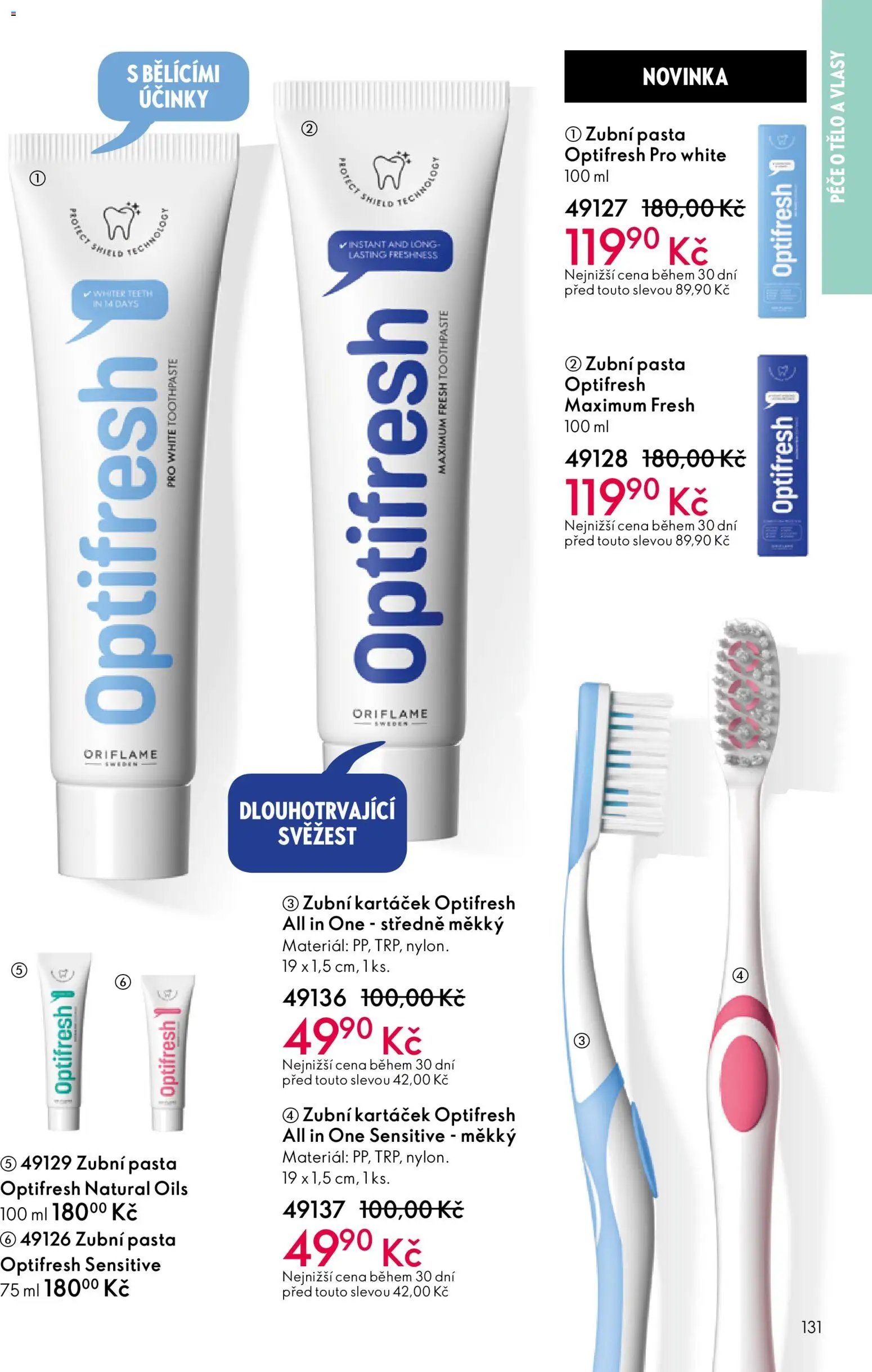Oriflame katalog č.02/2026 od 21.01.2026 | Strana: 131 | Produkty: Zubní pasta, Zubní kartáček