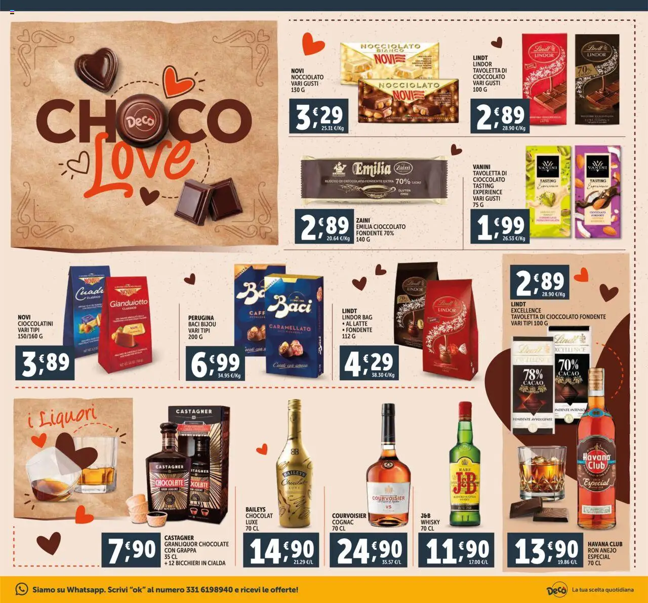 Volantino Decò del 16.10.2025 | Pagina: 13 | Prodotti: Cioccolato, Latte, Cioccolatini, Grappa