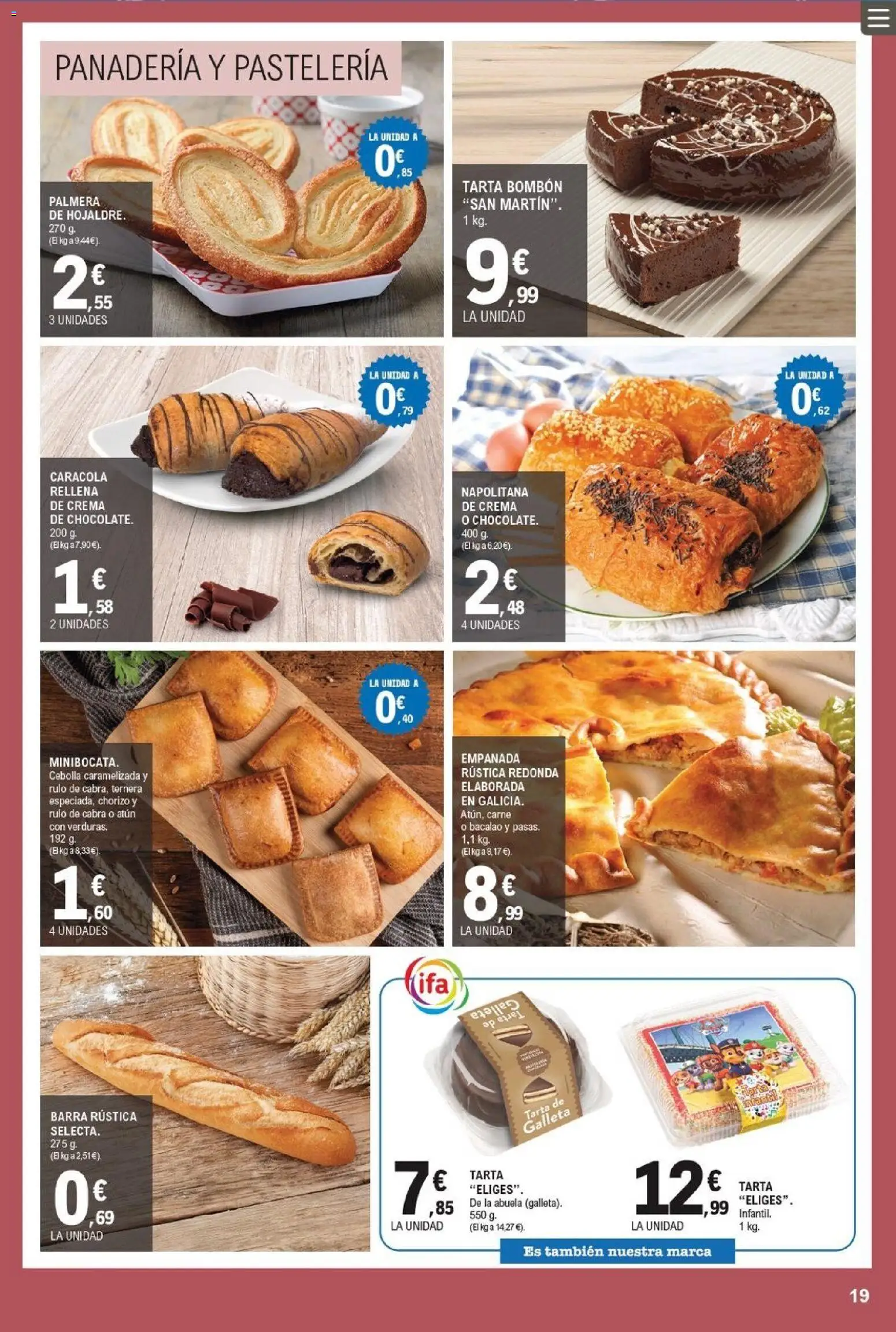 E.Leclerc folleto │ válido desde el 22.04.2026 | Página: 19 | Productos: Crema, Παγωμένο τσάι, Panadería