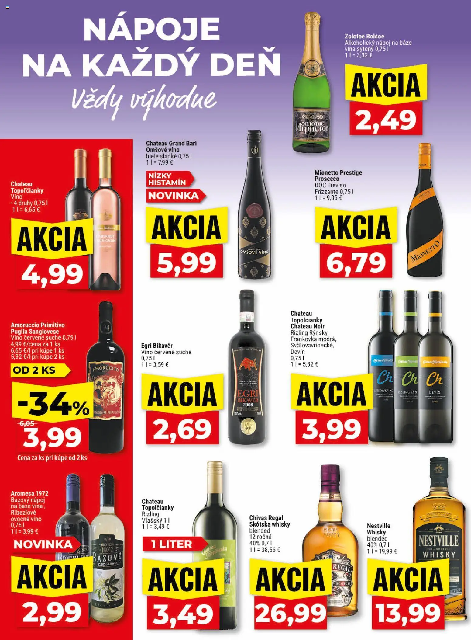 Nové Klas akcie – leták je platný od 27.04.2026 | Strana: 21 | Produkty: Regál, Víno, Chivas Regal
