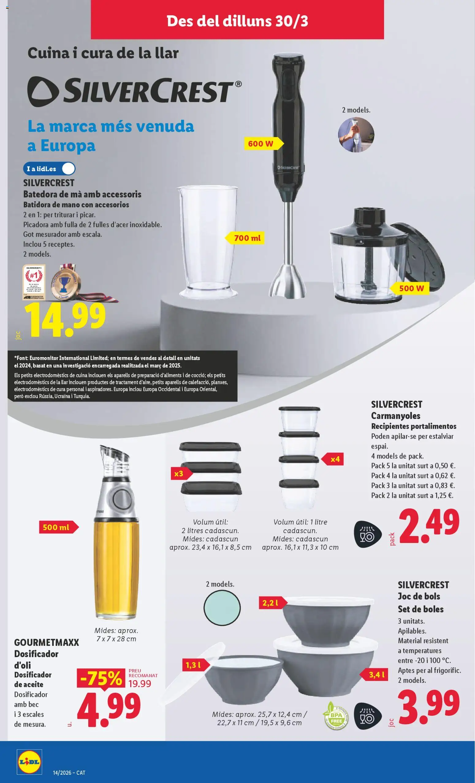 Lidl folleto de bazar │ válido desde el 30.03.2026 | Página: 6 | Productos: Aceite, Batidora