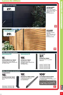 Brico Dépôt - Prévisualisation de Brico Dépôt - L'officiel du bricolage valide à partir de 25.03.2026 | Page: 15 | Produits: Clôture, Chapeau