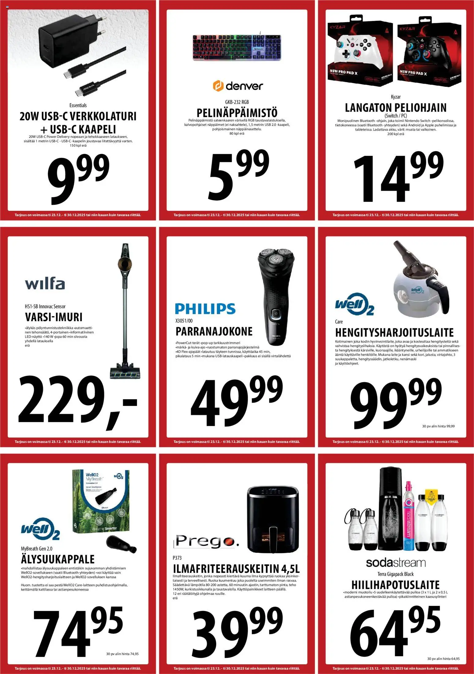 Tuuri tarjoukset – voimassa 23.12.2025 alkaen | Sivu: 14 | Tuotteet: Kansi, Sodastream, Voi, Hengitysharjoituslaite