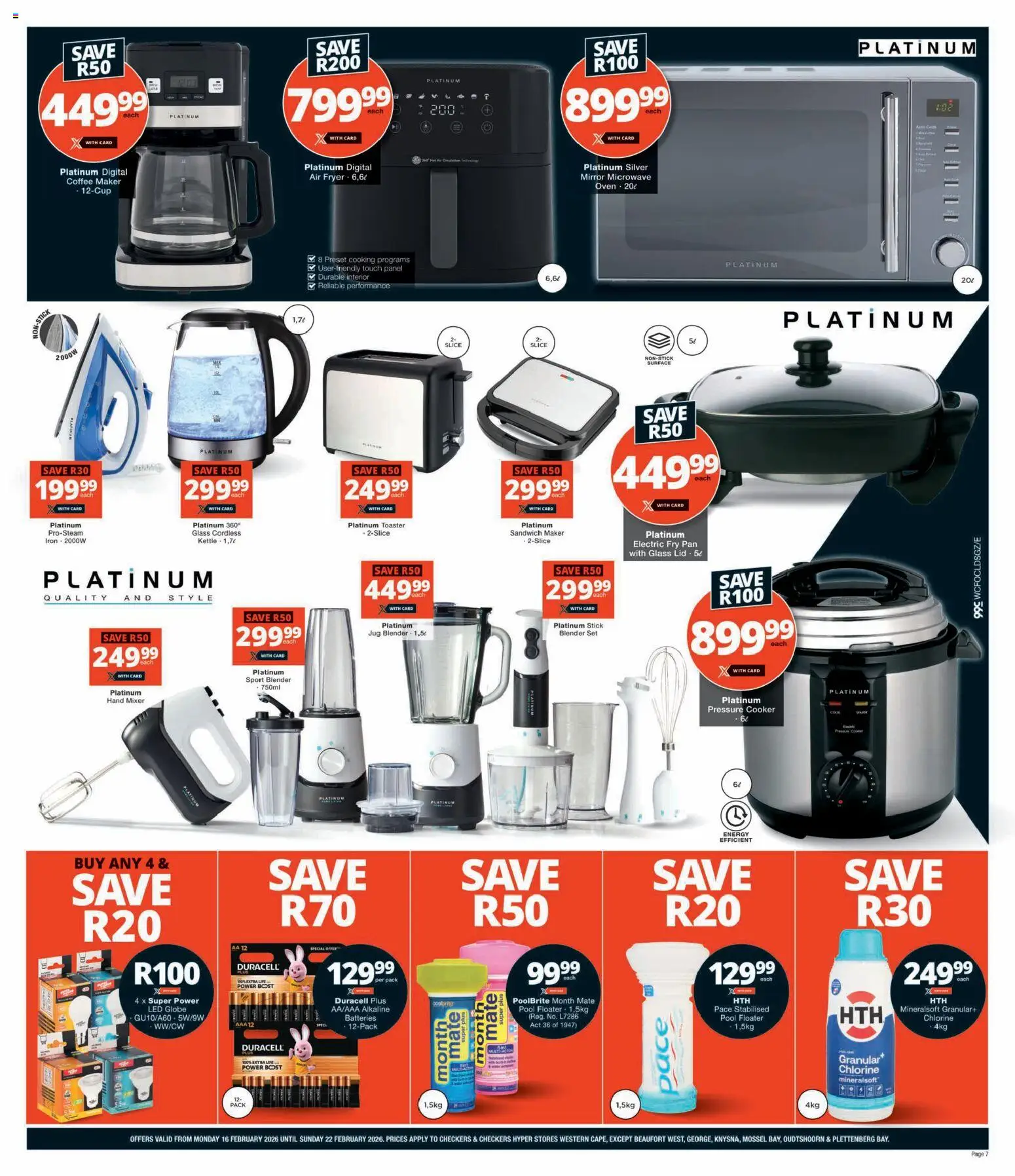 New Checkers catalogue – valid from 16.02.2026 | Page: 7 | Products: Coffee maker, Mixer, Cooker, Blender