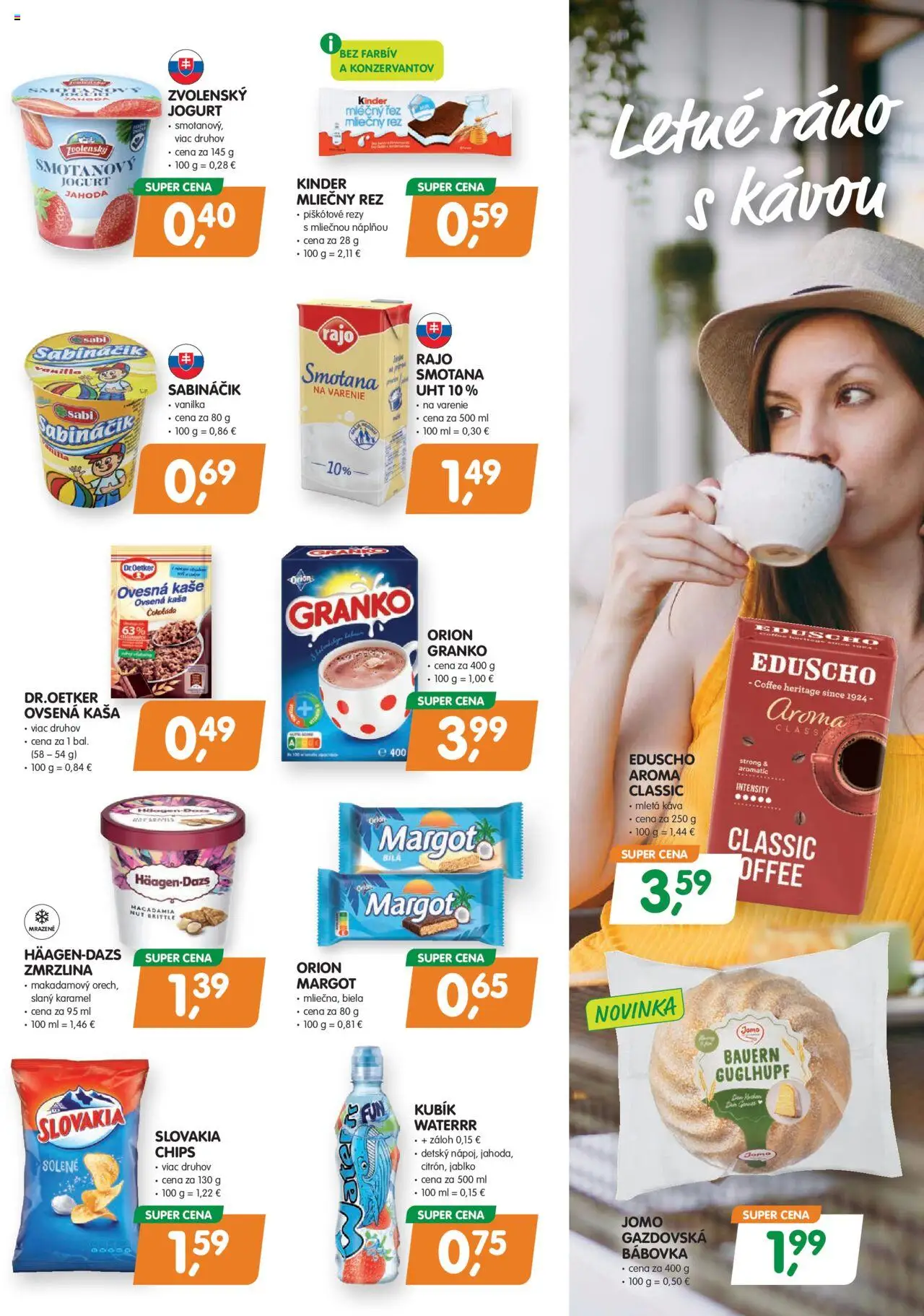 Môj obchod leták │ platný od 15.08.2025 | Strana: 3 | Produkty: Jogurt, Káva, Smotana, Granko