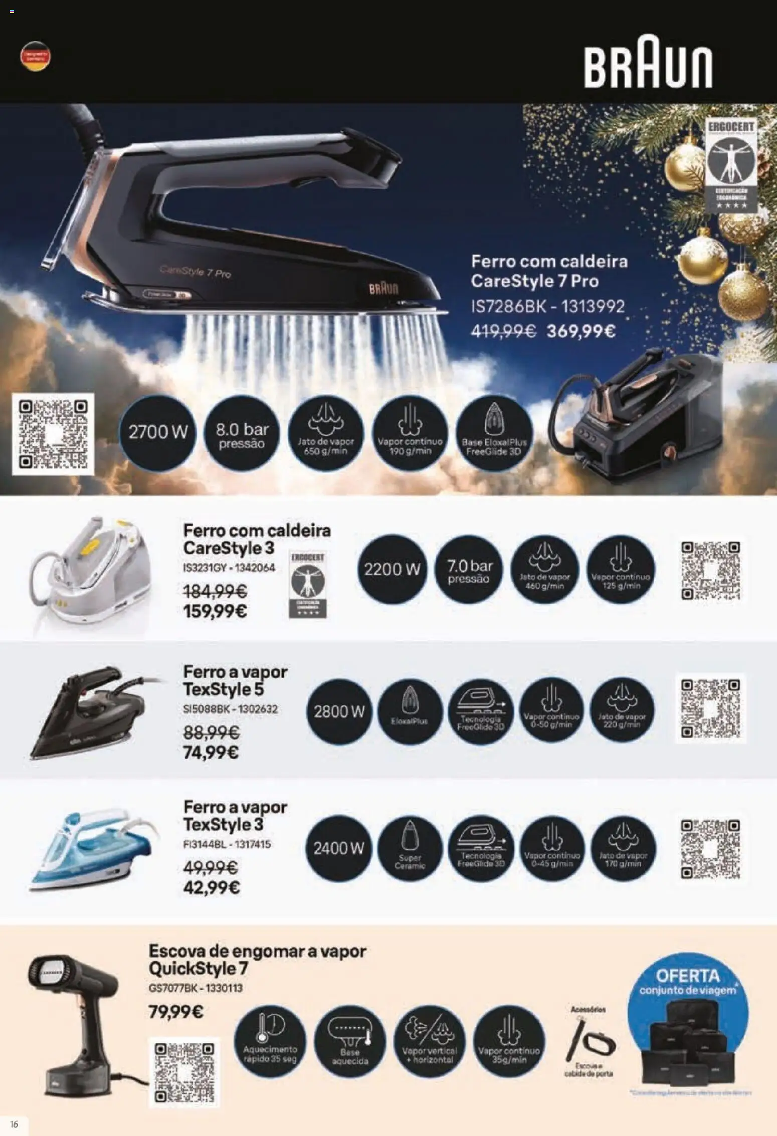 Radio Popular - Especial Natal │ válido de 05.12.2025 | Página: 16 | Produtos: Ferro a vapor, Ferro, Cabide, Fato