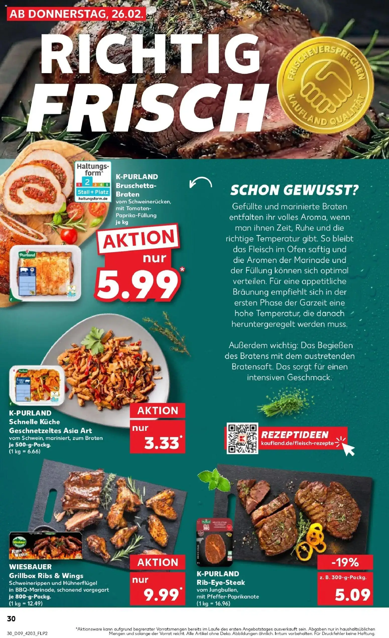 Kaufland prospekt Edingen-Neckarhausen	 – gültig ab 26.02.2026 | Seite: 30 | Produkte: Ofen, Küche, Tomaten, Steak