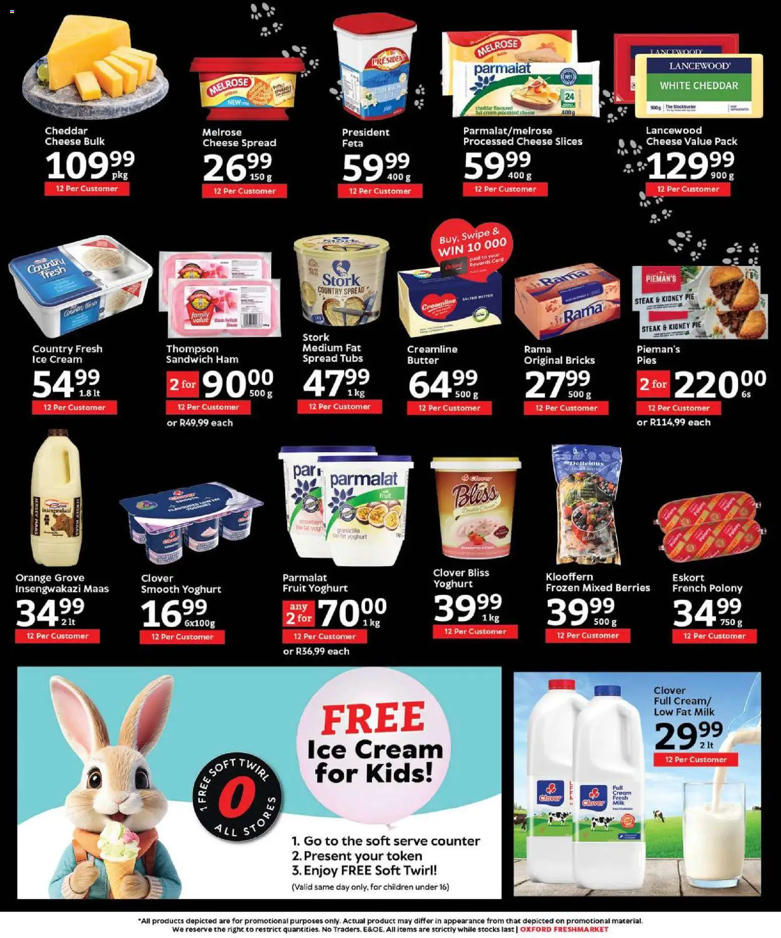 New Oxford Freshmarket catalogue – valid from 01.04.2026 | Page: 12 | Products: Jersey, Steak, Milk, Cream