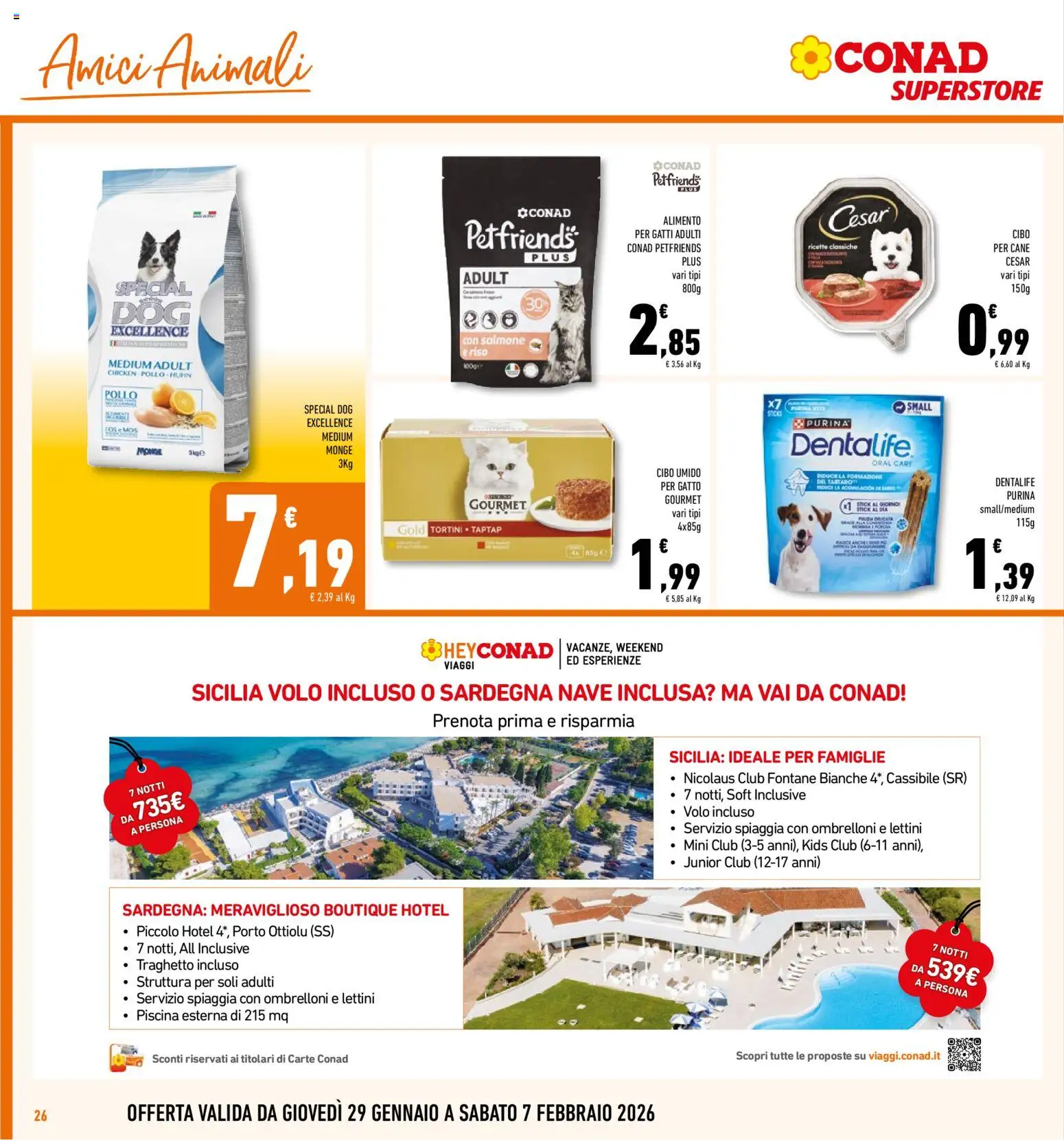 Volantino Conad del 29.01.2026 | Pagina: 26 | Prodotti: Pollo, Salmone, Riso, Piscina