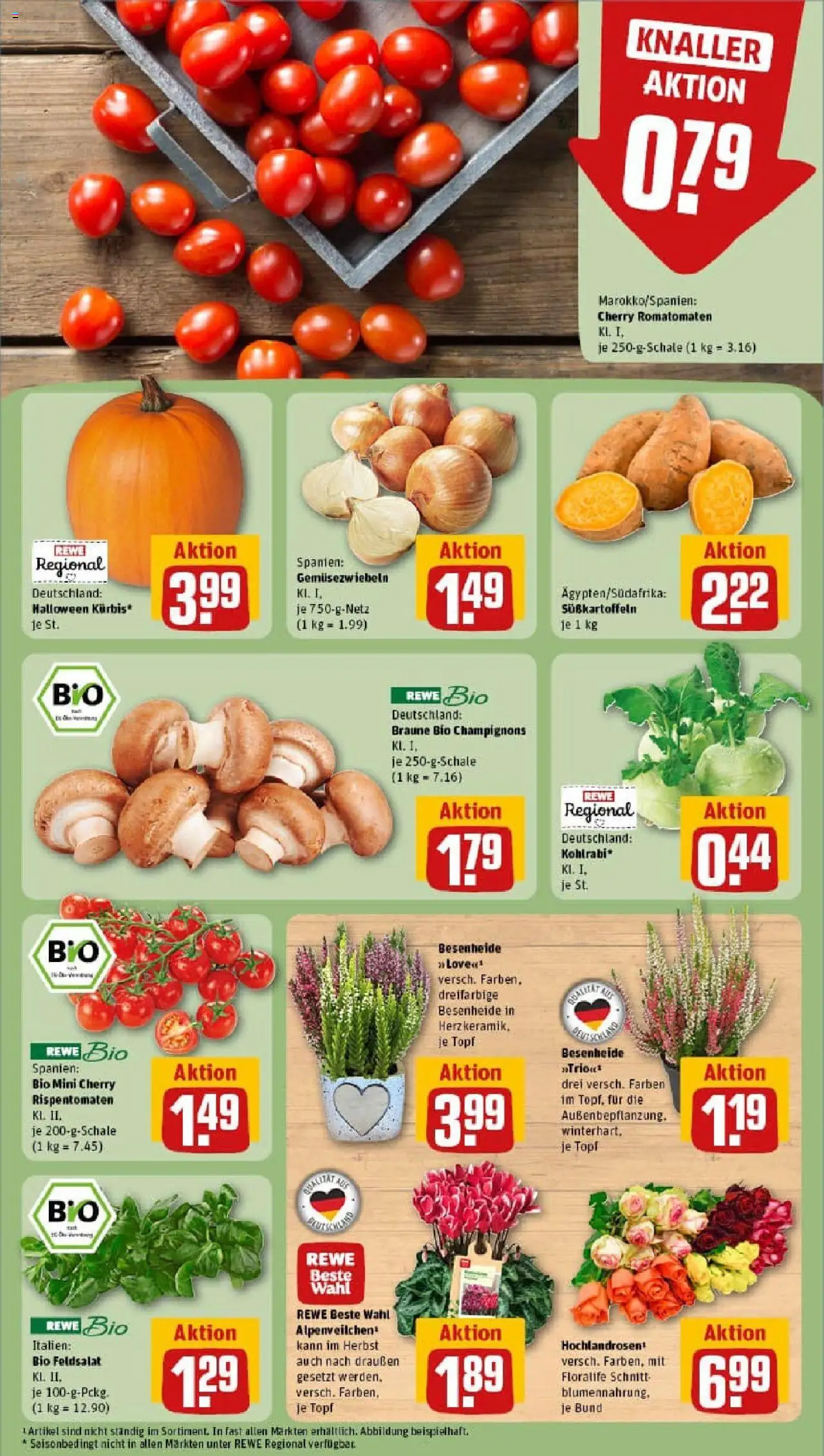 Rewe prospekt Salzgitter/Fredenberg	 – gültig ab 13.10.2025 | Seite: 7 | Produkte: Kohlrabi, Champignons