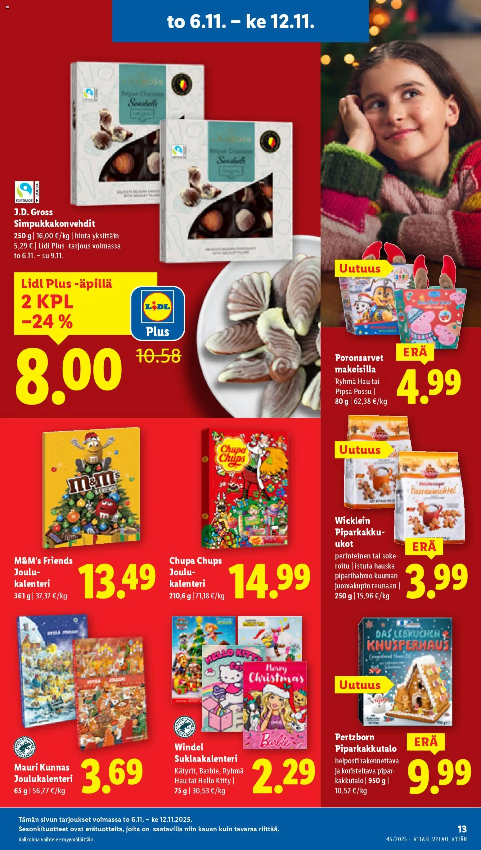 Lidl - Black Friday – voimassa 06.11.2025 alkaen | Sivu: 17 | Tuotteet: Joulukalenteri, Kalenteri