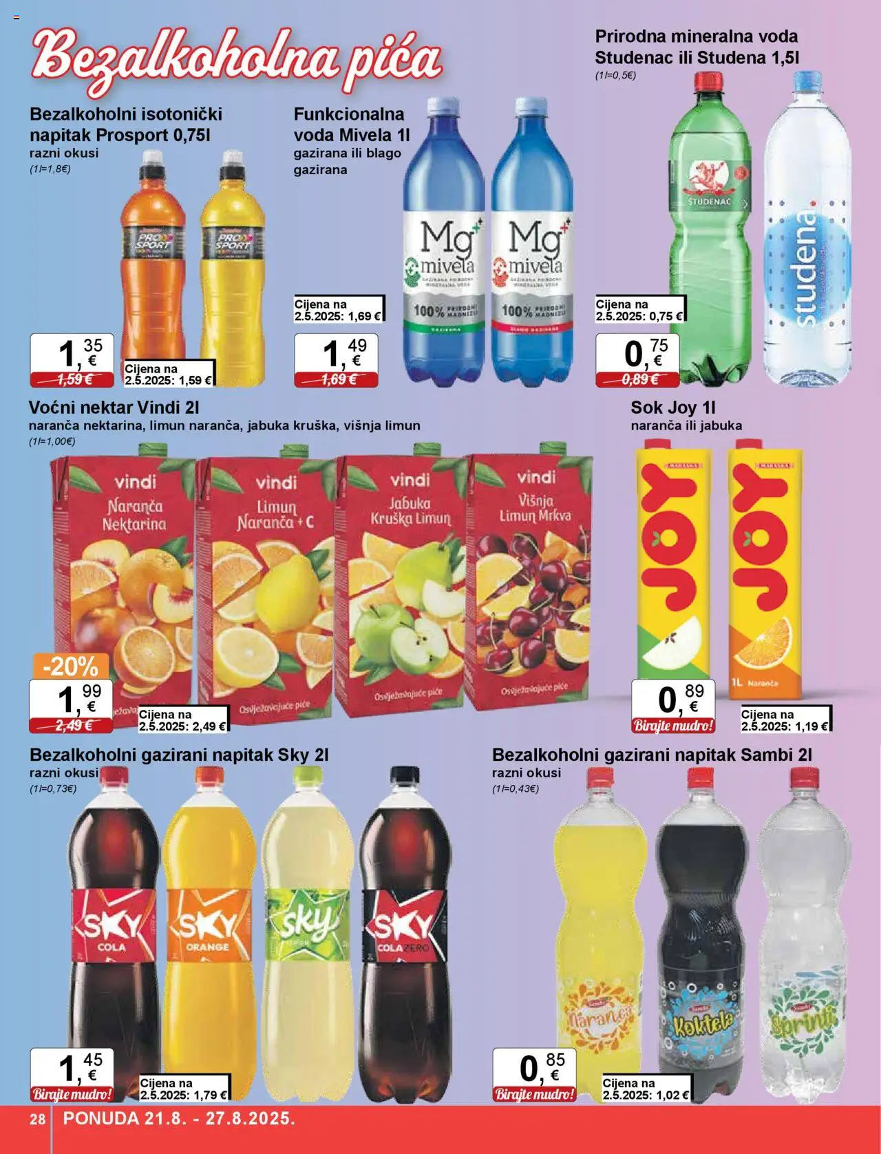 KTC katalog | vrijedi od 21.08.2025 | Stranica: 28 | Proizvodi: Sok, Nektarina, Kruška, Jabuka