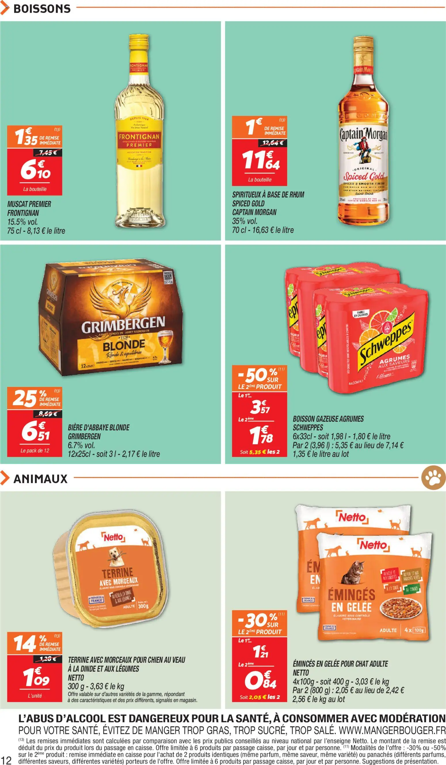 {H1} | Page: 12 | Produits: Base, Rhum, Captain Morgan, Bière