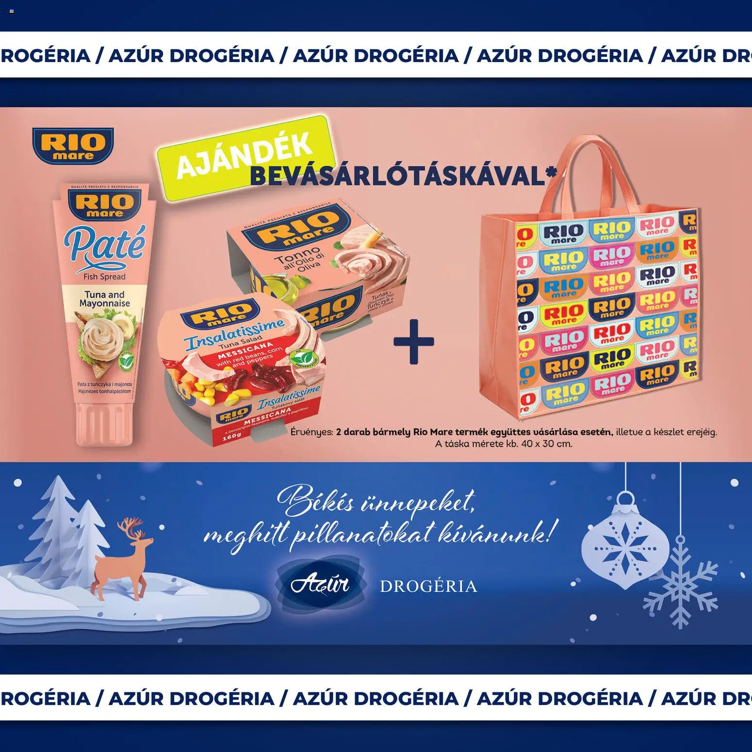 Azur akciós ujság - amely érvényes a következő dátumtól: 22.12.2025 | Oldal: 1 | Termékek: Táska