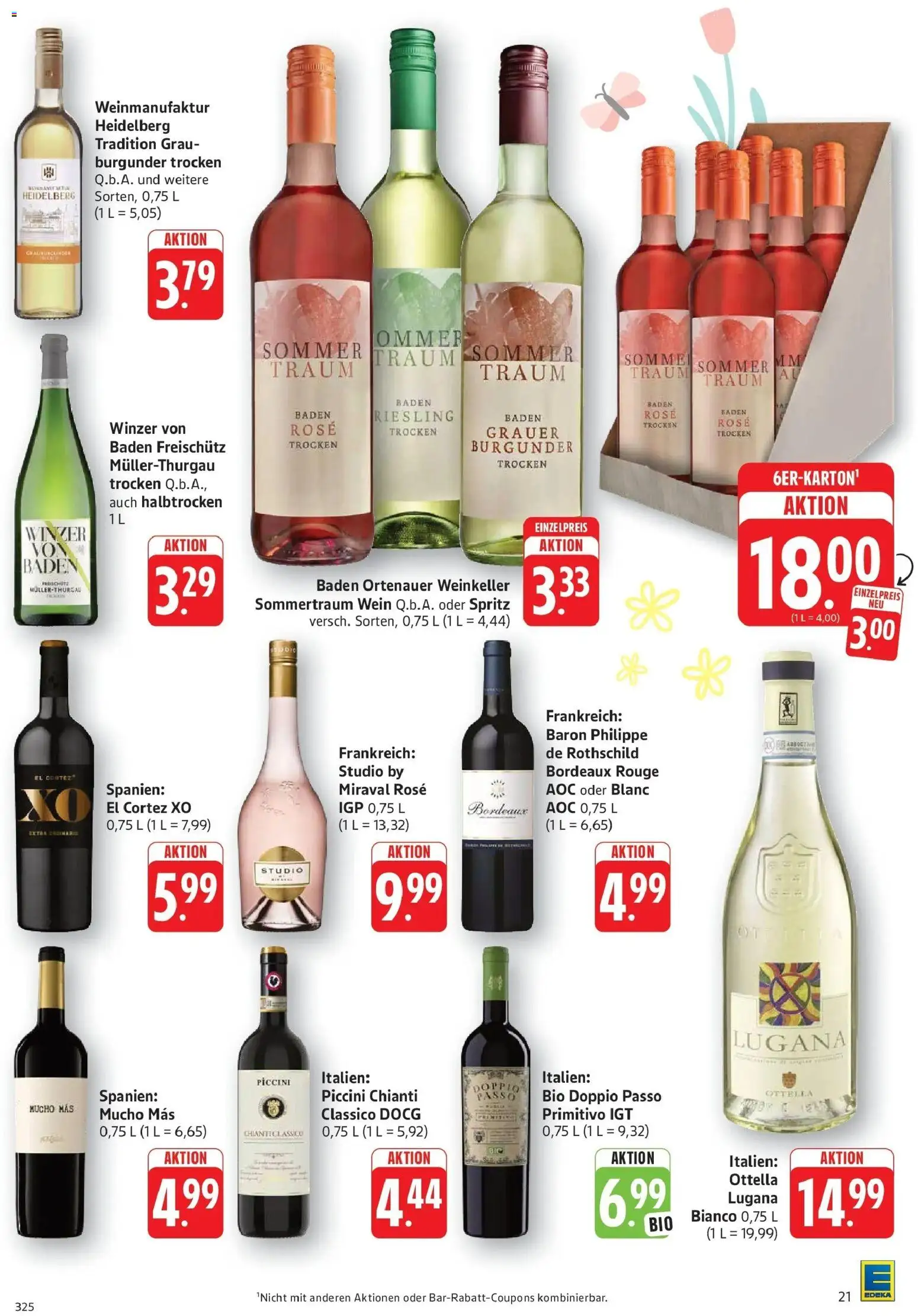 E center Prospekt Walldorf	 – gültig ab 23.03.2026 | Seite: 21 | Produkte: Rouge, Doppio Passo, Wein