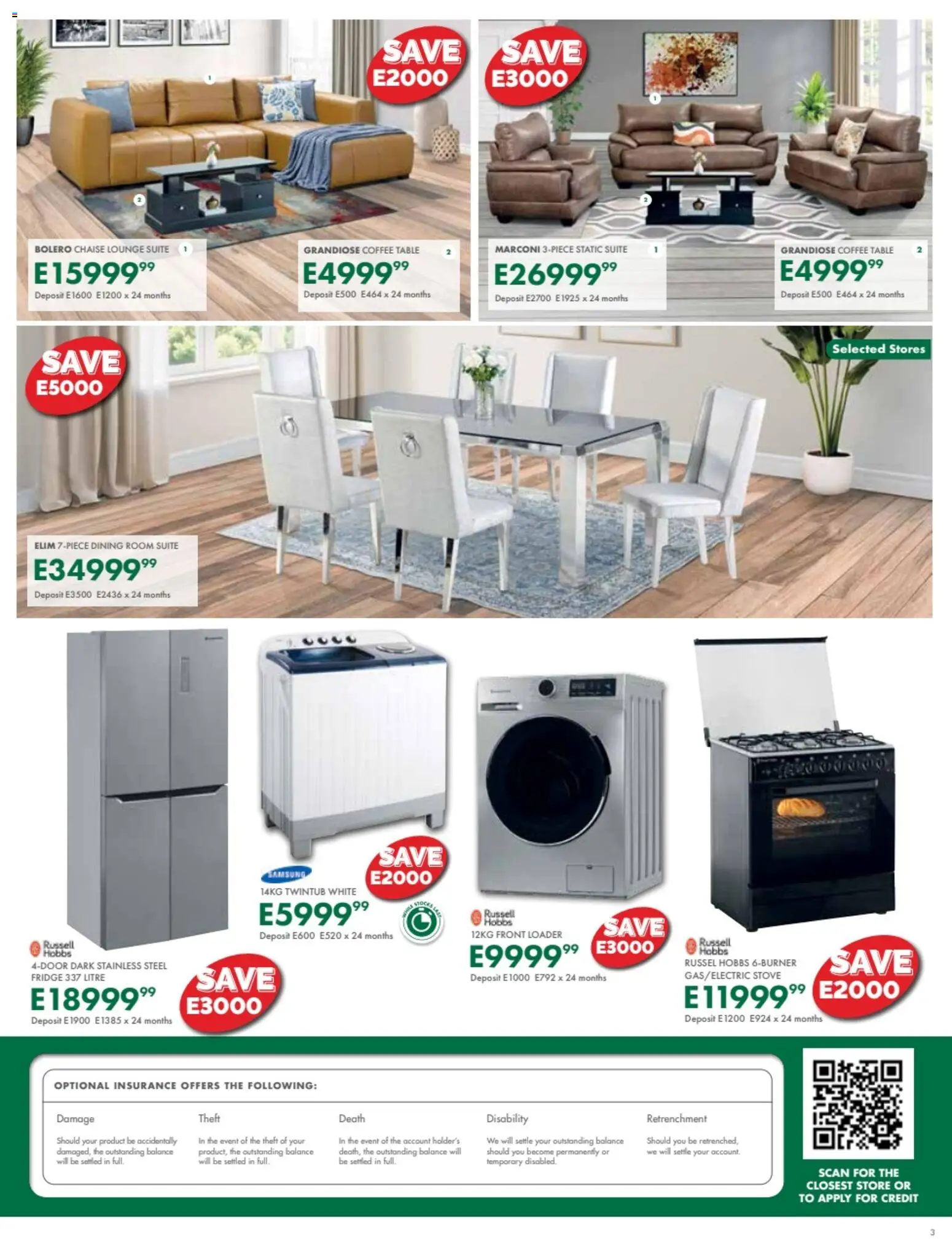 New Beares catalogue – valid from 23.02.2026 | Page: 3 | Products: Stove, Table, Dining room suite, Chaise