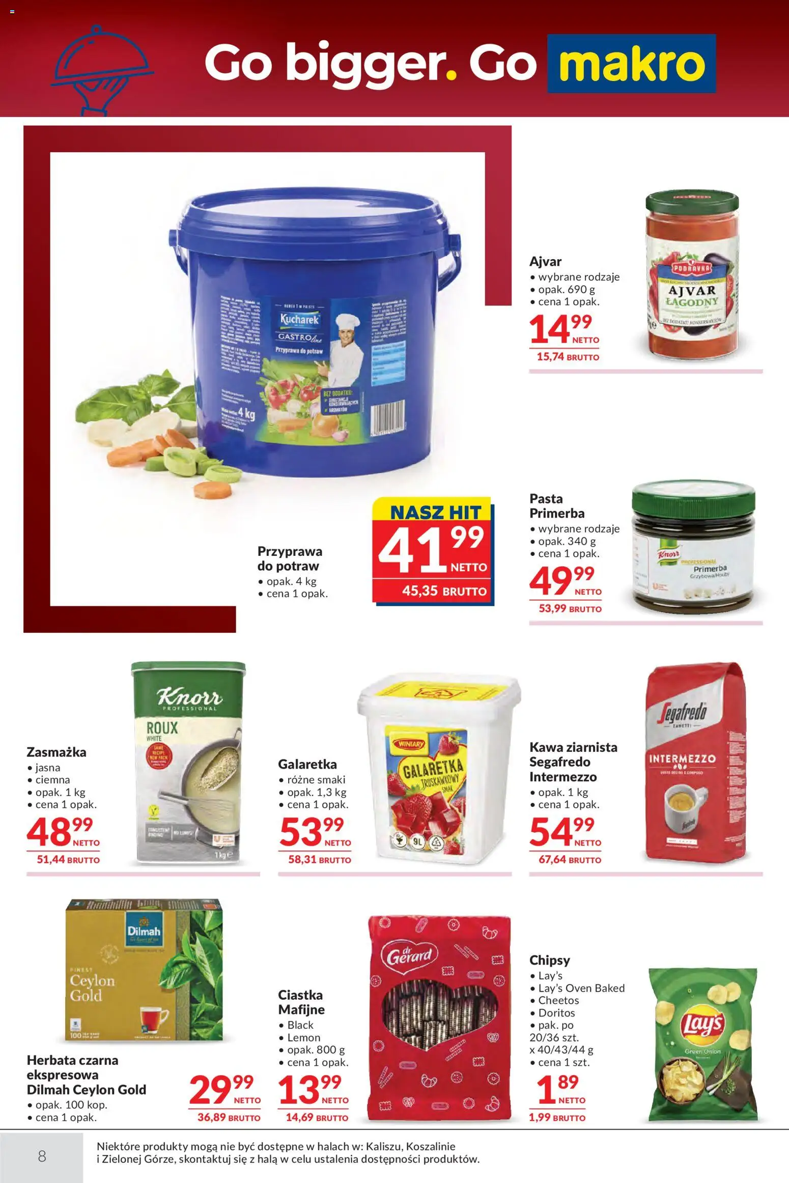 Makro gazetka - Oferta dla gastronomii od 28.04.2026 | Strona: 8 | Produkty: Chipsy, Doritos, Herbata, Ciastka