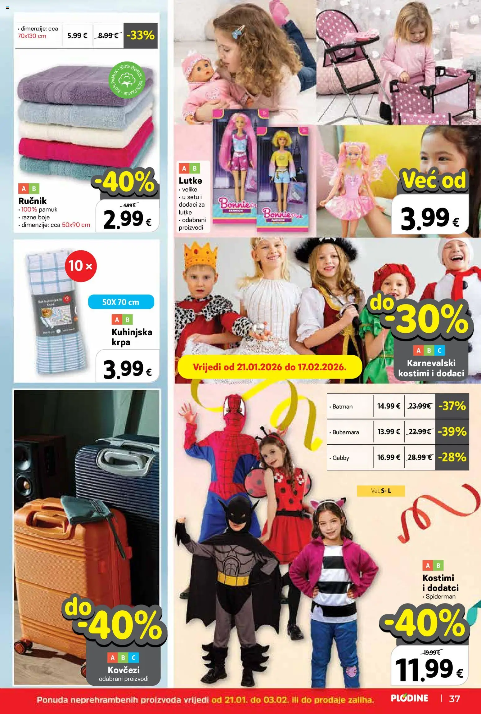 Plodine katalog | vrijedi od 21.01.2026 | Stranica: 37 | Proizvodi: Lutke, Krpa, Ručnik