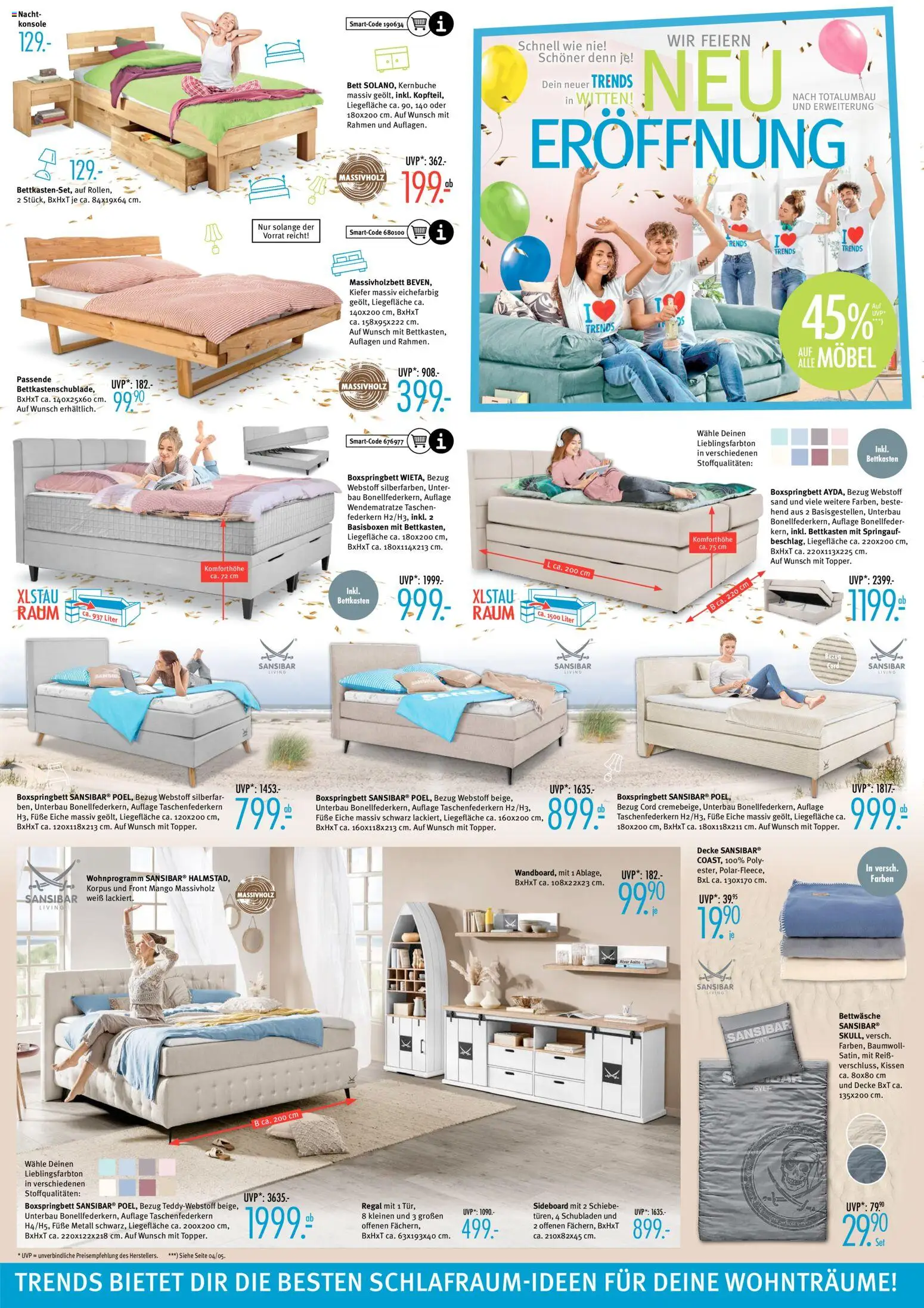 Trends Wir feiern Neueröffnung in Witten & Bottrop – gültig ab 25.10.2025 | Seite: 6 | Produkte: Bett, Kissen, Regal, Mango