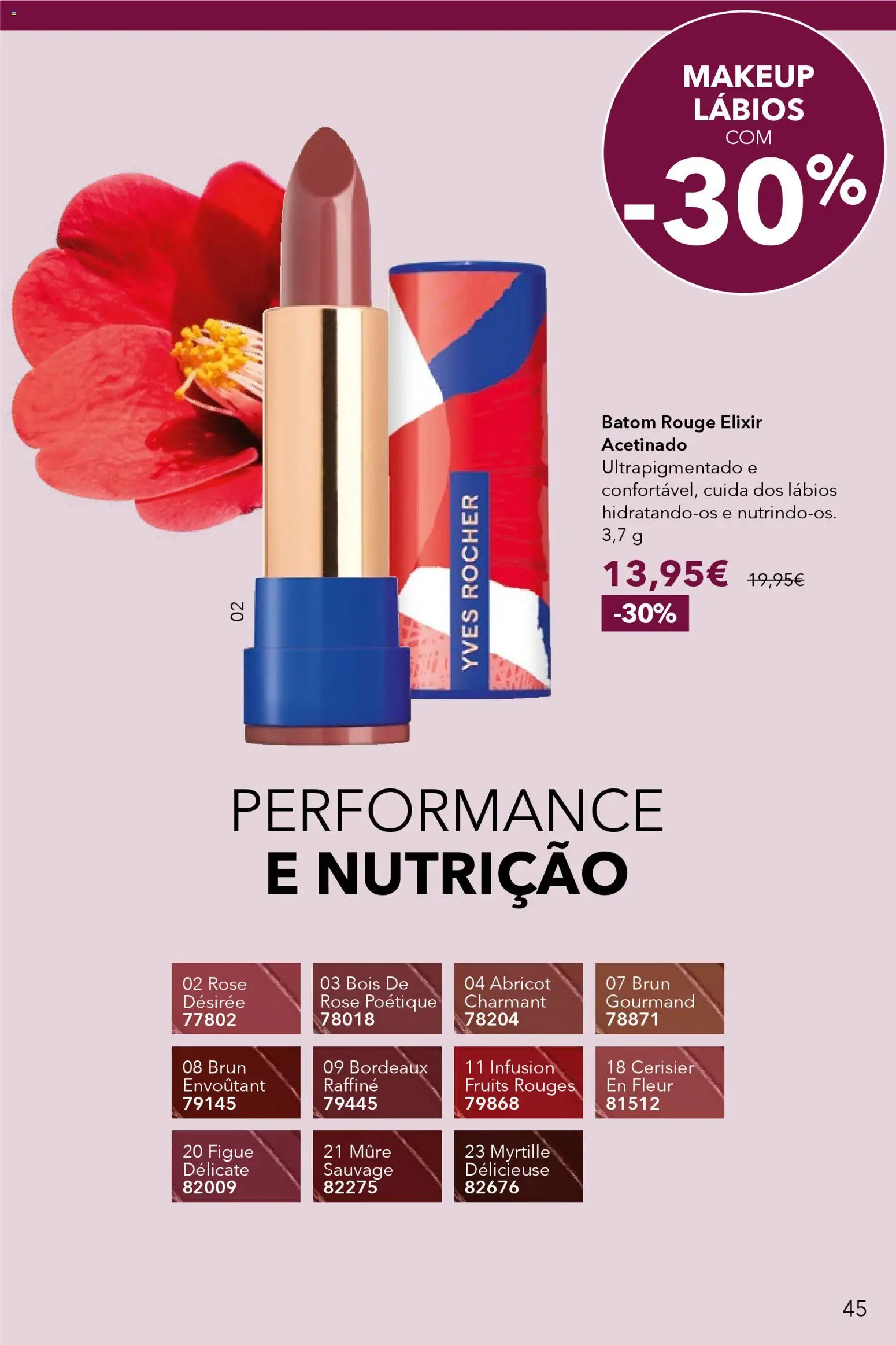 Yves Rocher catálogo 2 │ válido de 30.01.2026 | Página: 45 | Produtos: Batom