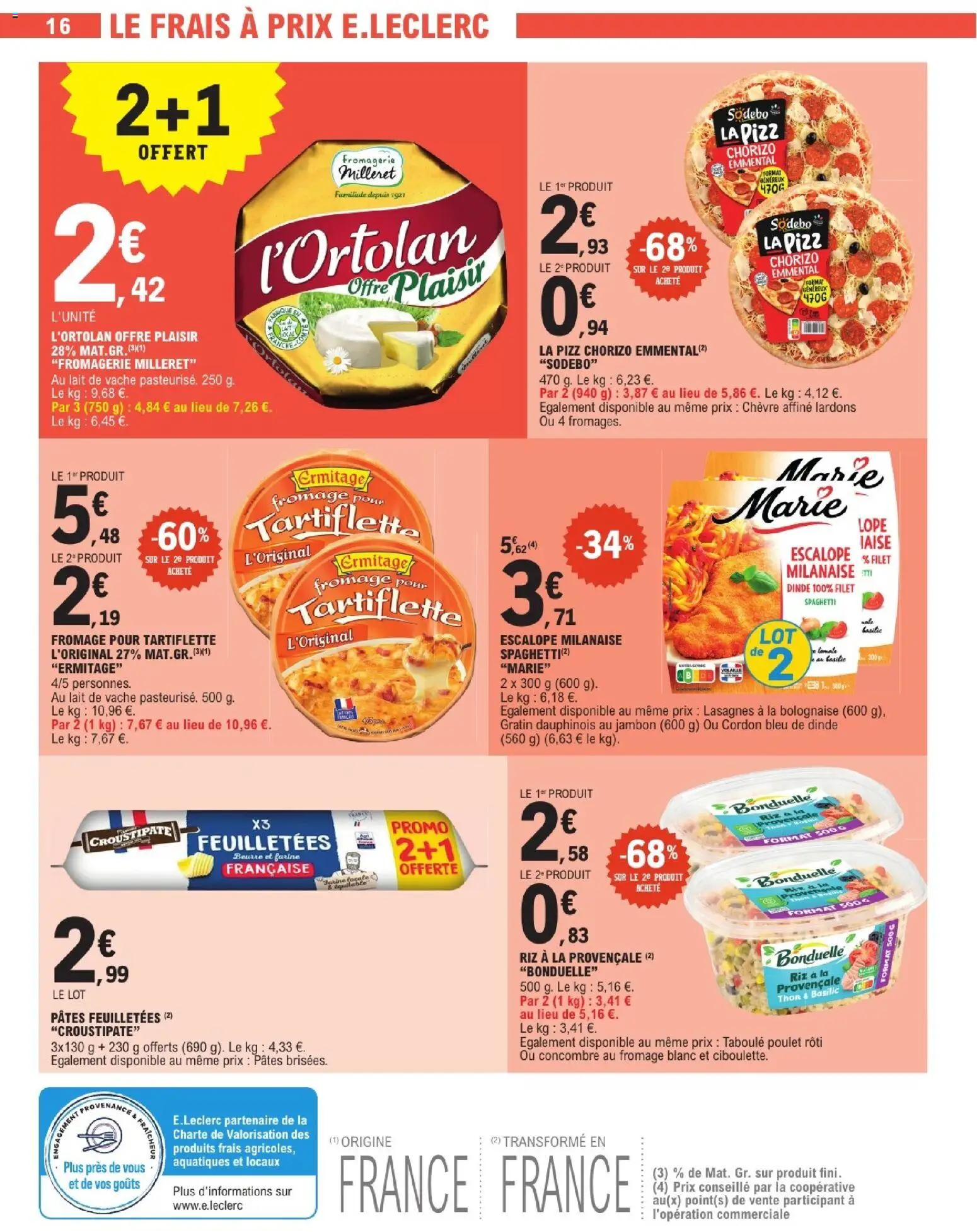 {H1} | Page: 16 | Produits: Farine, Fromage, Jambon, Pizza