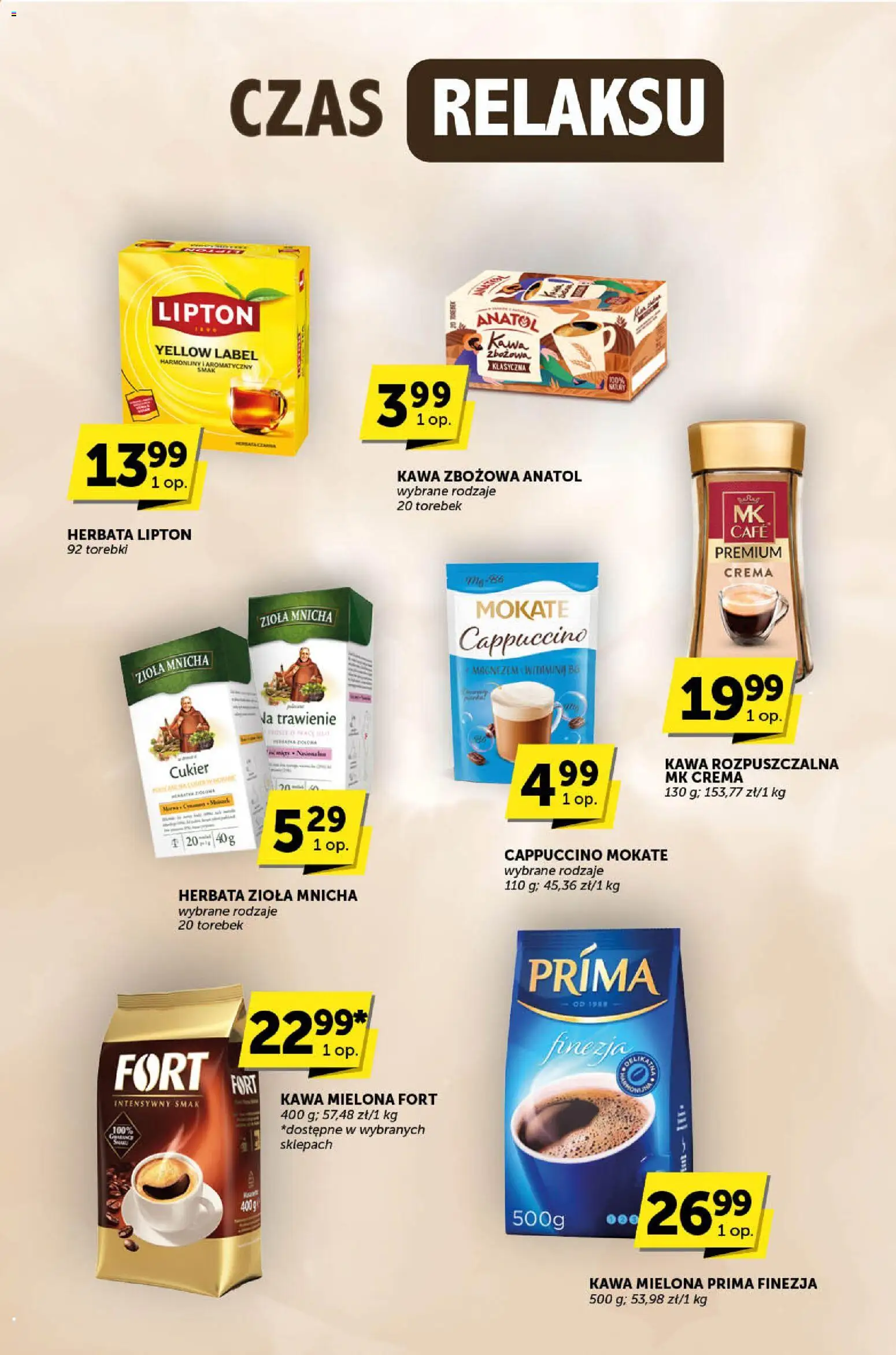 Groszek Gazetka - Katalog od 27.11.2025 | Strona: 21 | Produkty: Kawa rozpuszczalna, Cappuccino, Herbata, Cukier