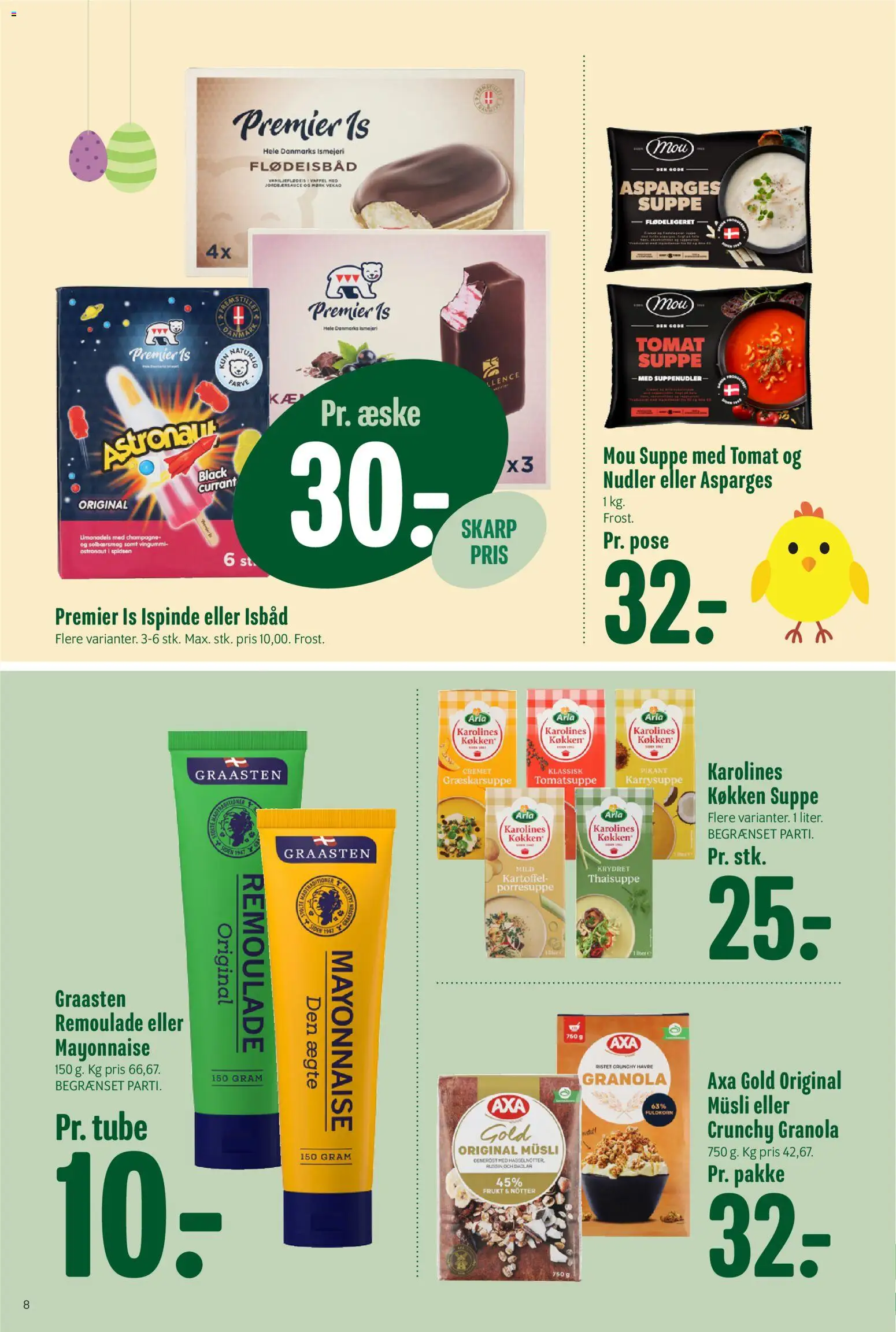 Min Købmand tilbudsavis – gyldig fra 20.03.2026 | Side: 8 | Produkter: Remoulade, Müsli, Vingummi, Asparges