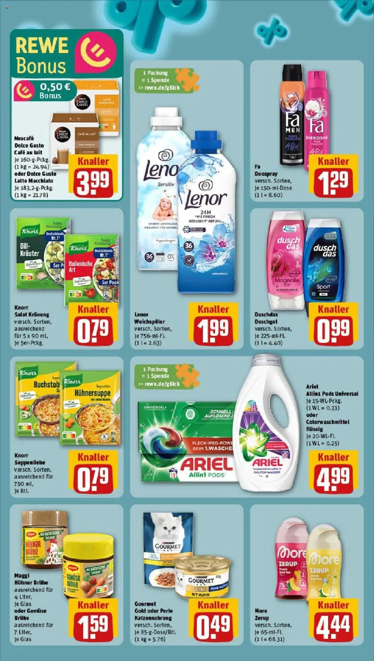 Rewe prospekt Marburg	 – gültig ab 28.09.2025 | Seite: 7 | Produkte: Ariel, Wasser, Duschdas, Shower Gel
