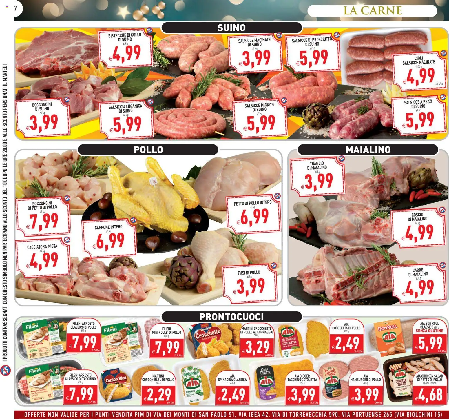 Volantino PIM Supermercati del 27.12.2025 | Pagina: 7 | Prodotti: Pollo, Suino, Formaggio, Crocchette