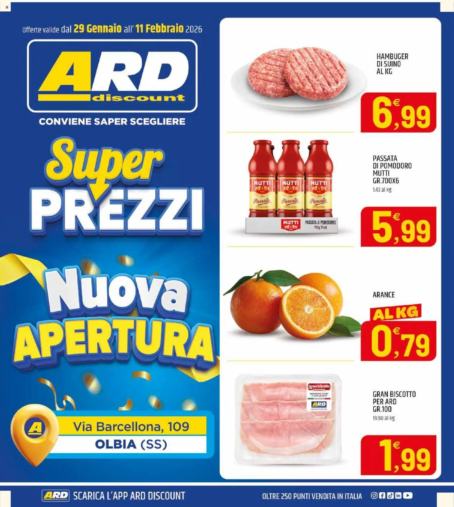 Volantino ARD Discount del 29.01.2026 | Pagina: 1 | Prodotti: Pomodoro, Passata di pomodoro, Mutti passata, Mutti