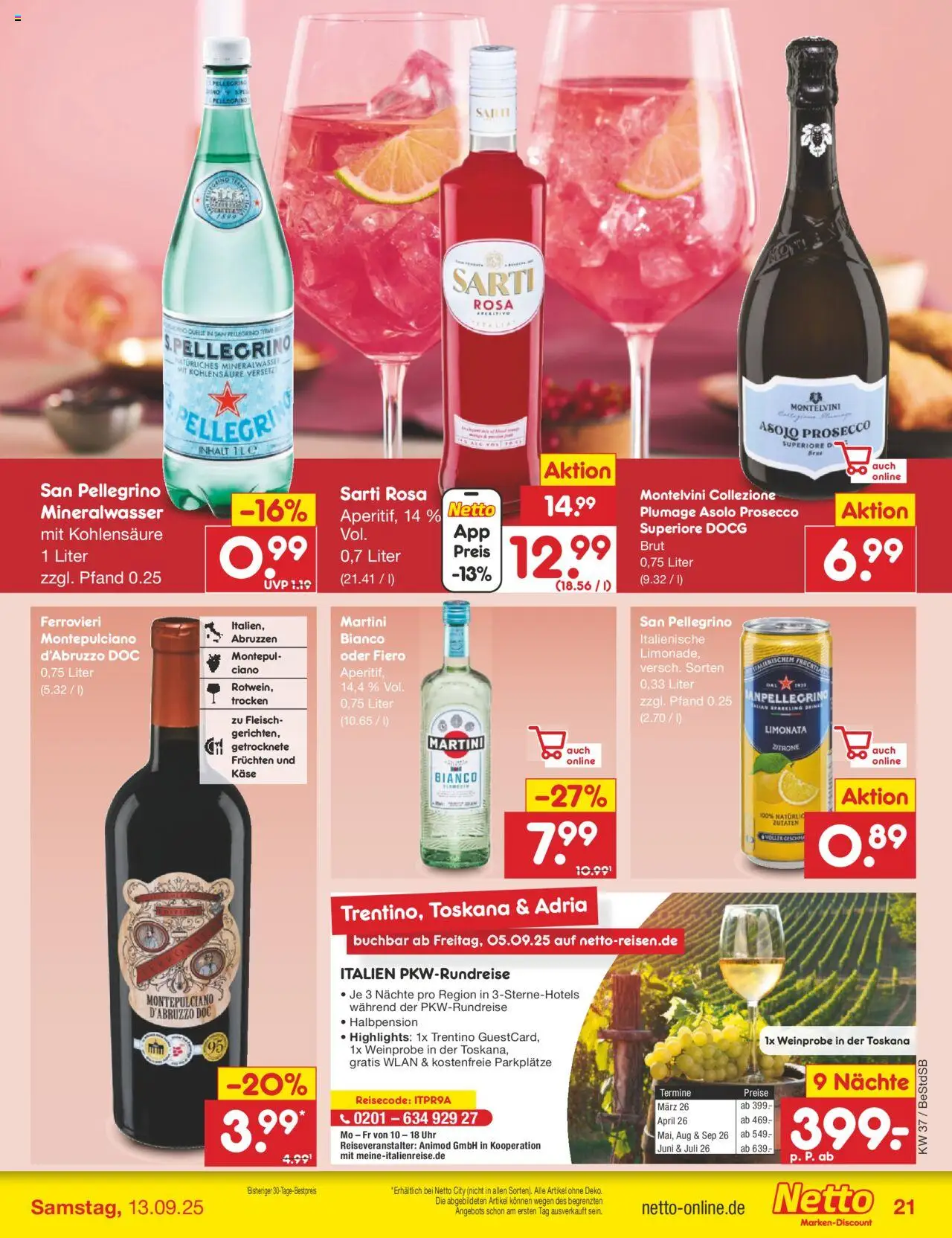 Netto Marken-Discount Prospekt 	 – gültig ab 08.09.2025 | Seite: 29 | Produkte: Martini, Käse, Fleisch, Uhr