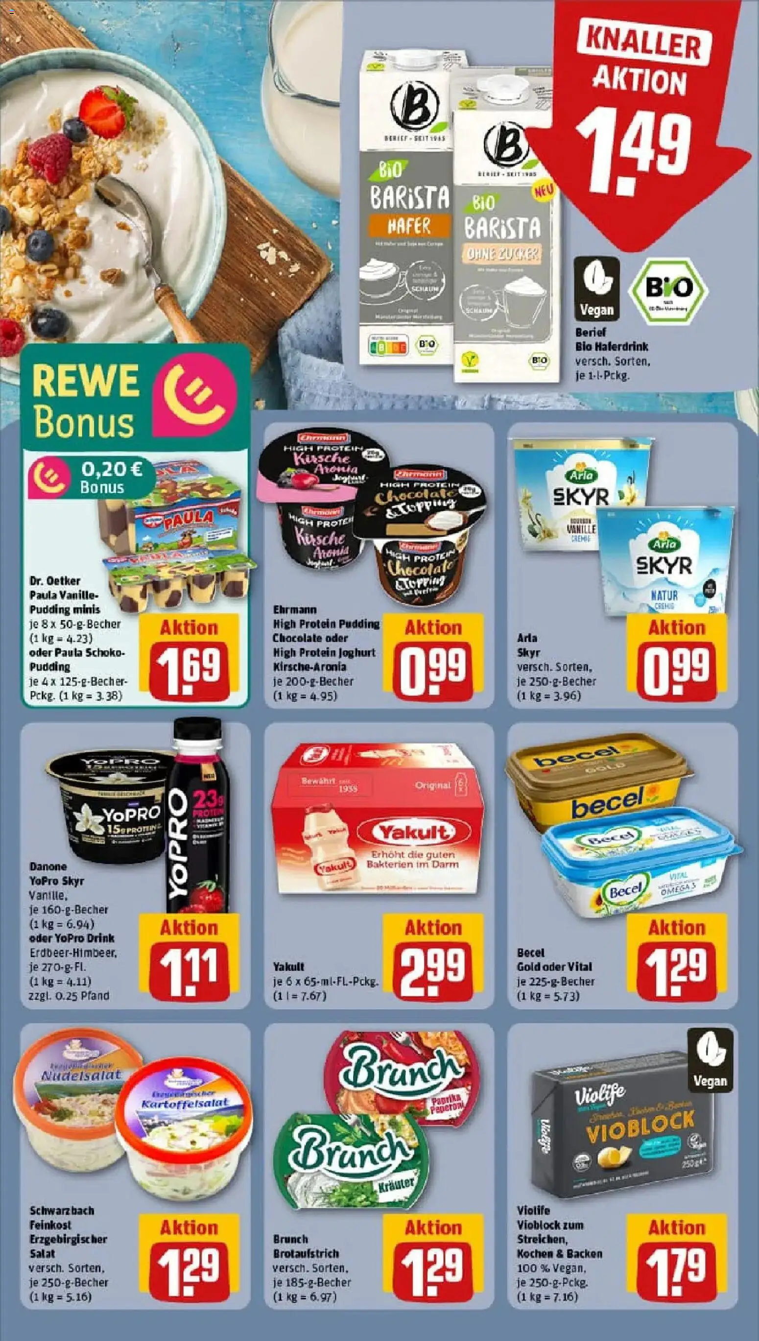 Rewe prospekt Pulsnitz	 – gültig ab 18.01.2026 | Seite: 15 | Produkte: Becel, Skyr, Arla skyr, Salat