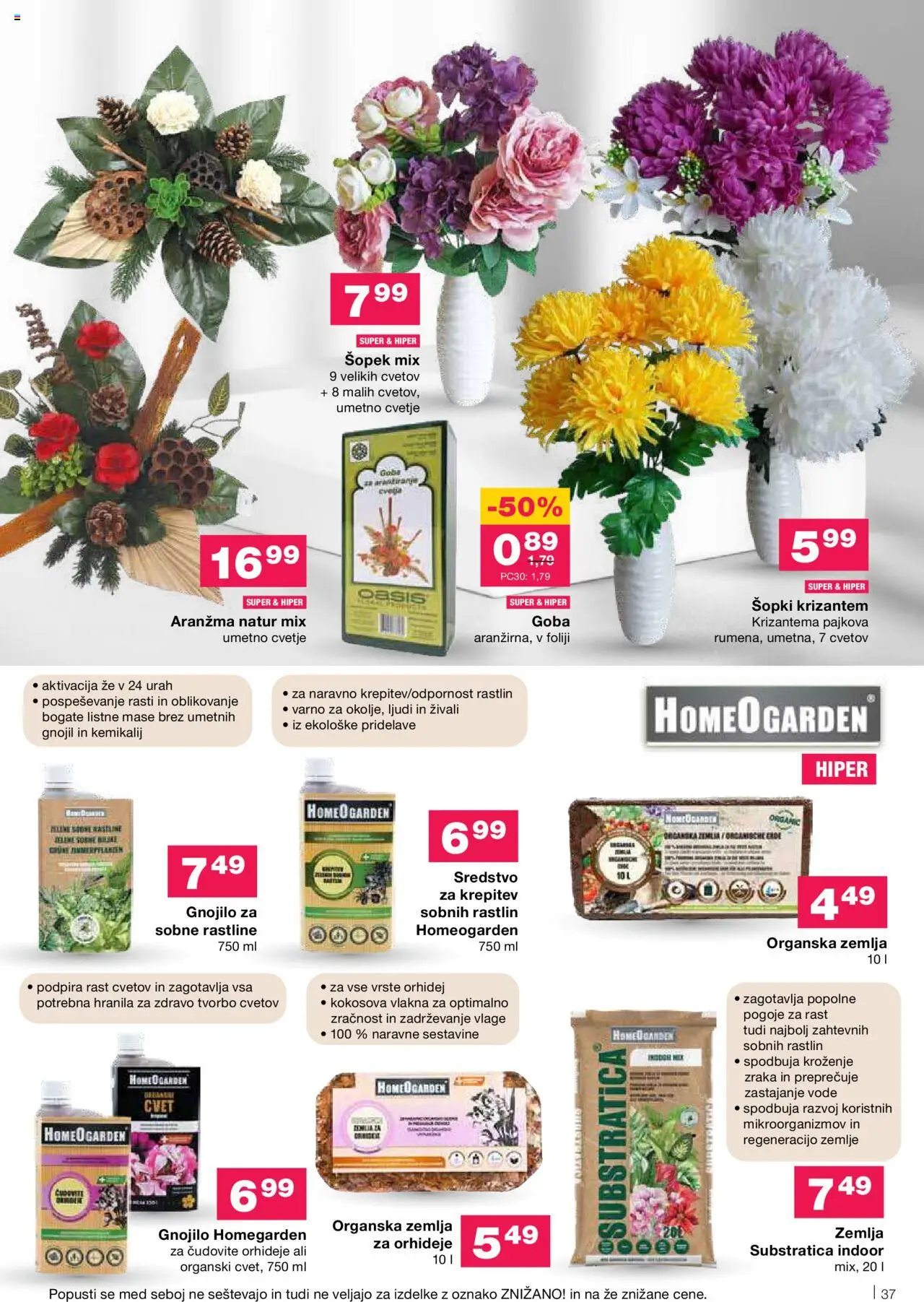 Novi Mercator katalog ponudbe – veljaven od 02.10.2025 | Stran: 37 | Izdelki: Žemlja, Cvetje, Šopek, Goba