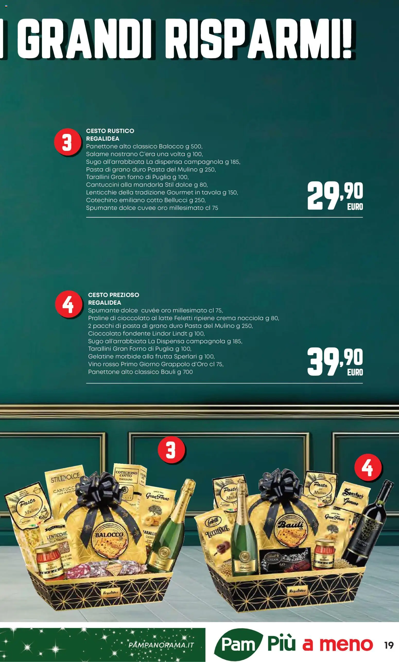 Volantino PAM del 20.11.2025 | Pagina: 19 | Prodotti: Cioccolato, Pasta, Spumante, Taralli