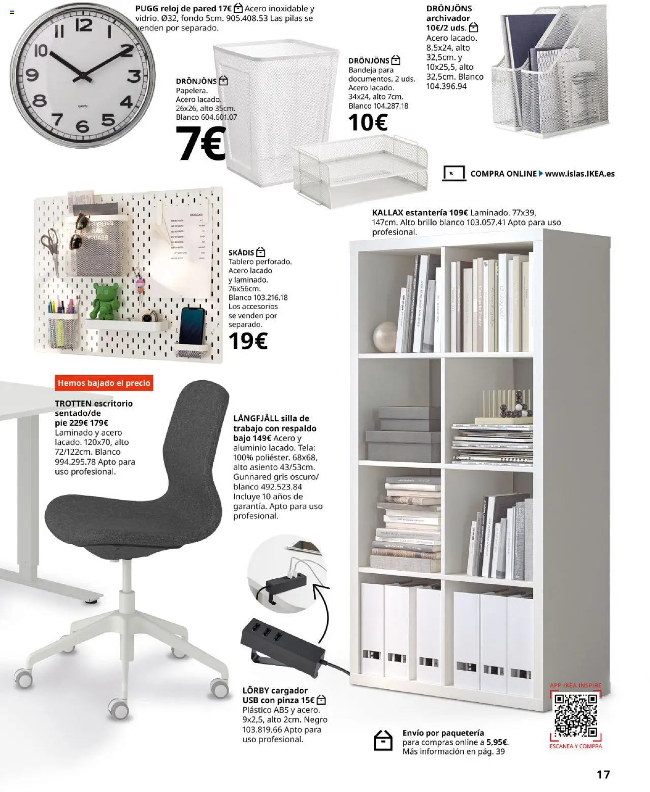 Catálogo IKEA para tu negocio │ válido desde el 04.02.2025 | Página: 17 | Productos: Reloj, Archivador, USB, Bandeja