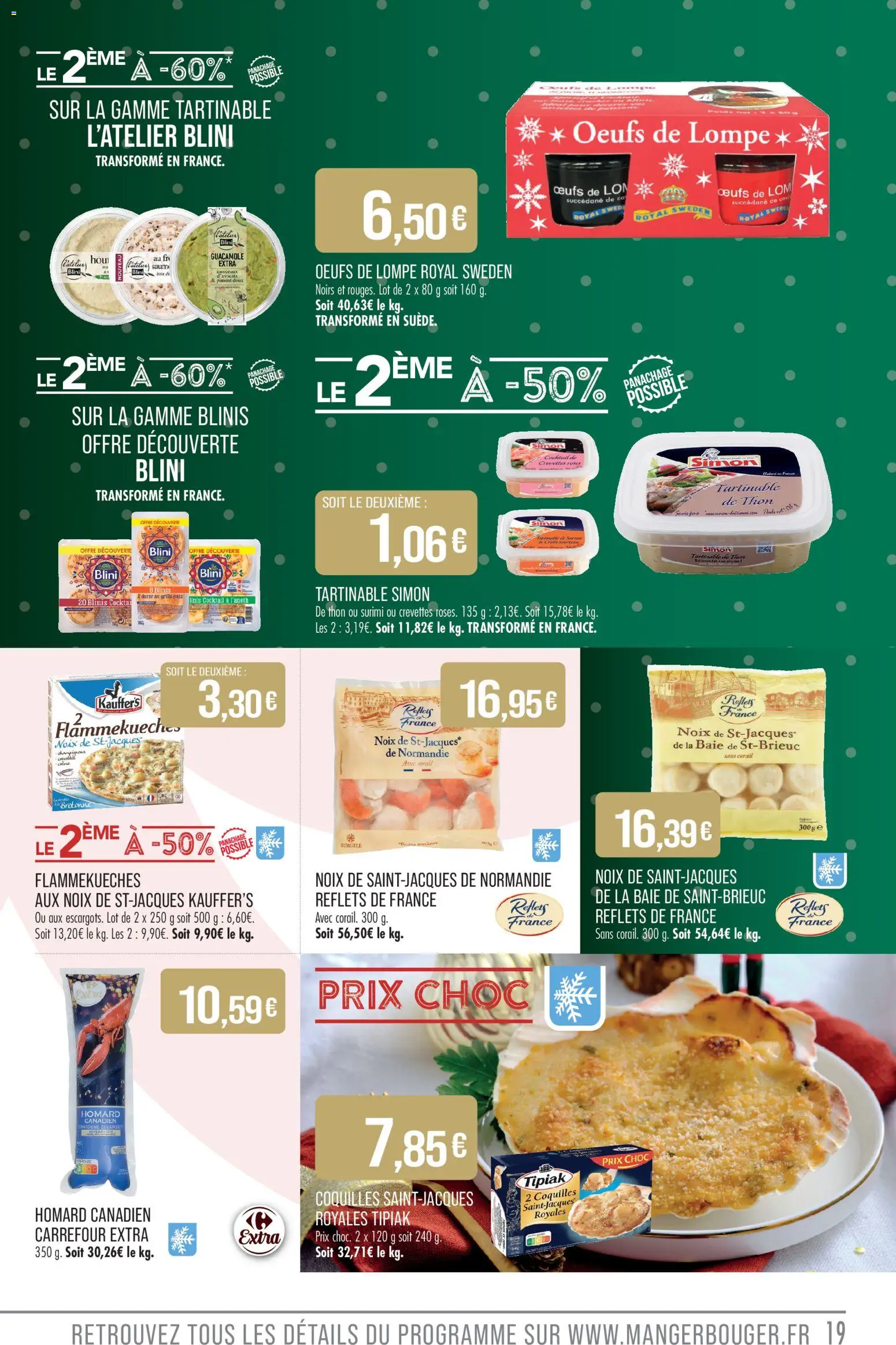 {H1} | Page: 19 | Produits: Guacamole, Thon, Homard, Noix