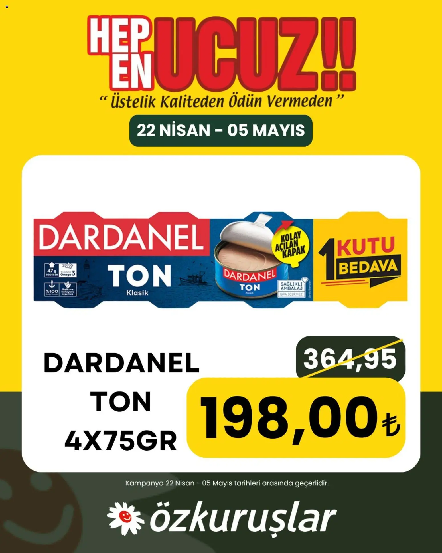 Özkuruşlar Katalog - 22.04.2026 tarihinden itibaren geçerlidir | Sayfa: 1 | Ürünler: Kutu