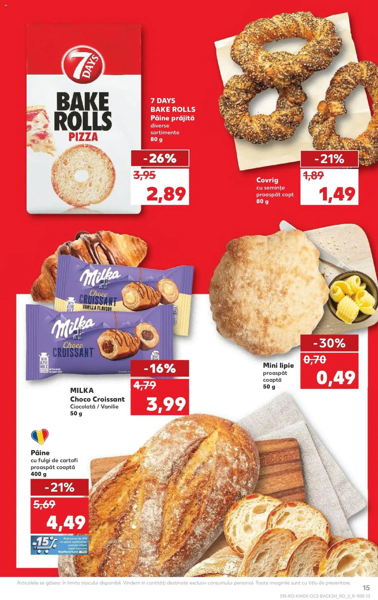 Noul catalog Kaufland – valabil de la 28.01.2026 | Pagină: 15 | Produse: Semințe, Ciocolată, Pizza, Cartofi