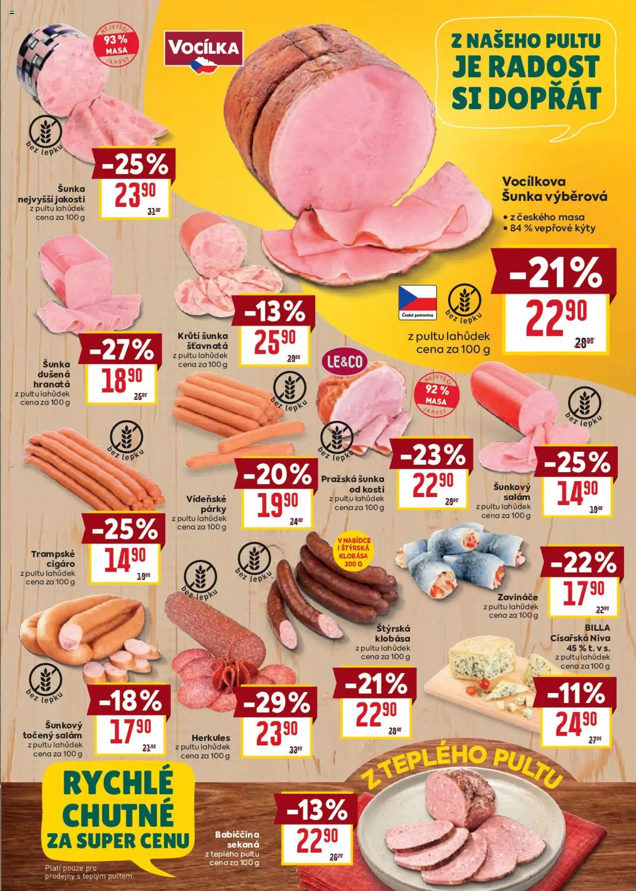 Billa Velký leták od 18.06.2025 | Strana: 7 | Produkty: Šunka od kosti, Salám, Párky, Pražská šunka