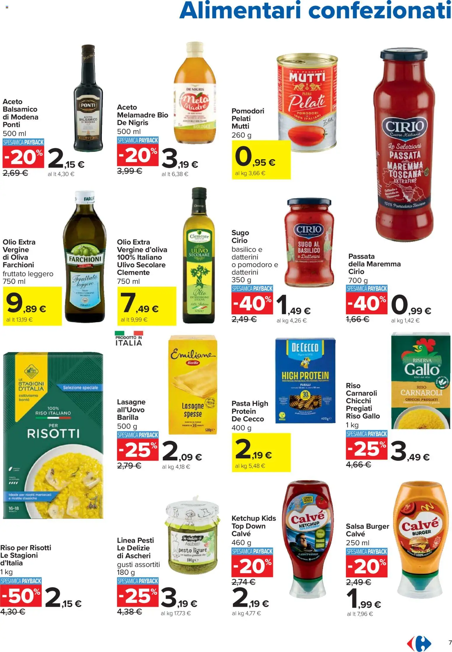 Volantino Carrefour del 30.10.2025 | Pagina: 7 | Prodotti: Ketchup, Olio, Pesto, Sugo