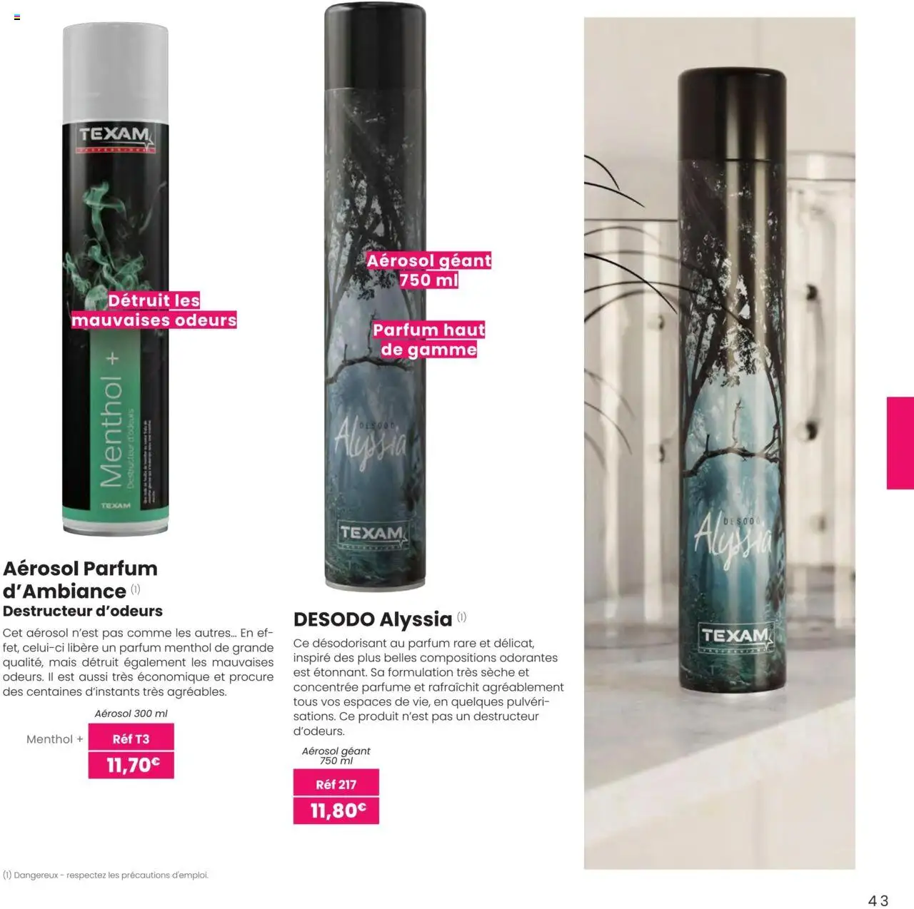 {H1} | Page: 43 | Produits: Parfum, Mais, Désodorisant