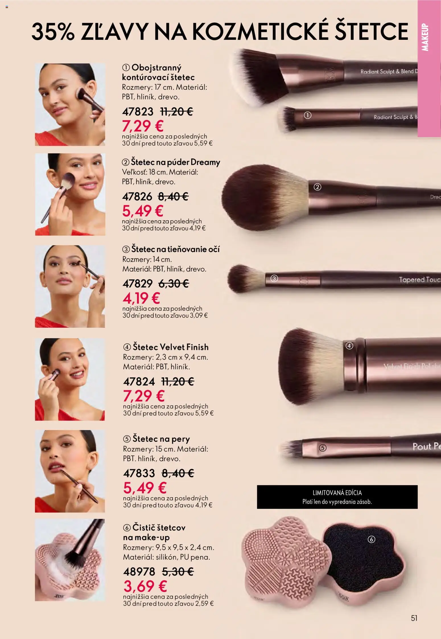 Nové Oriflame akcie – leták je platný od 24.12.2025 | Strana: 51 | Produkty: Púder, Štetec