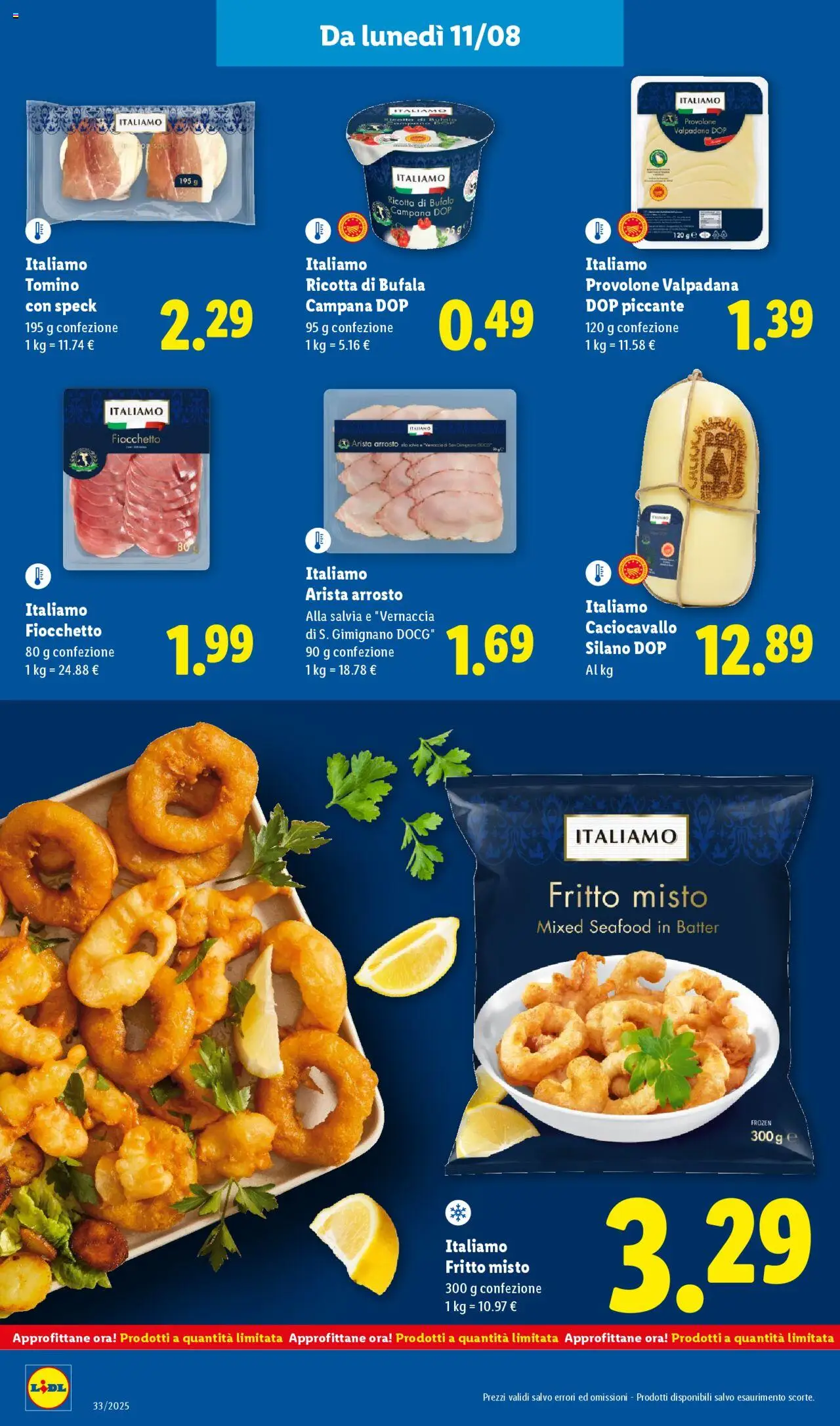 Volantino Lidl del 11.08.2025 | Pagina: 20 | Prodotti: Speck, Arrosto, Provolone, Ricotta