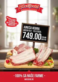 Matijevic akcija juneća rebra - pregled Matijevic kataloga - važi od 09.09.2025