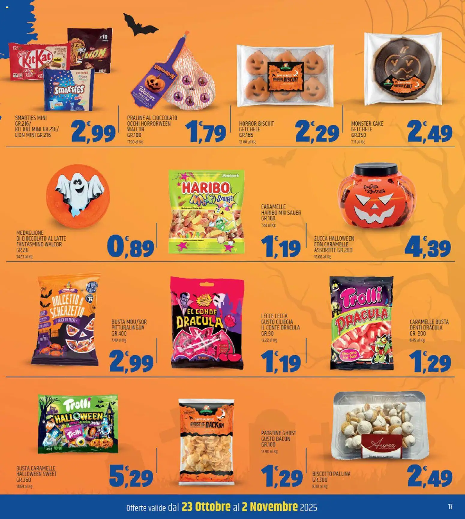 Volantino ARD Discount del 23.10.2025 | Pagina: 17 | Prodotti: Cioccolato, Caramelle, Latte, Zucca