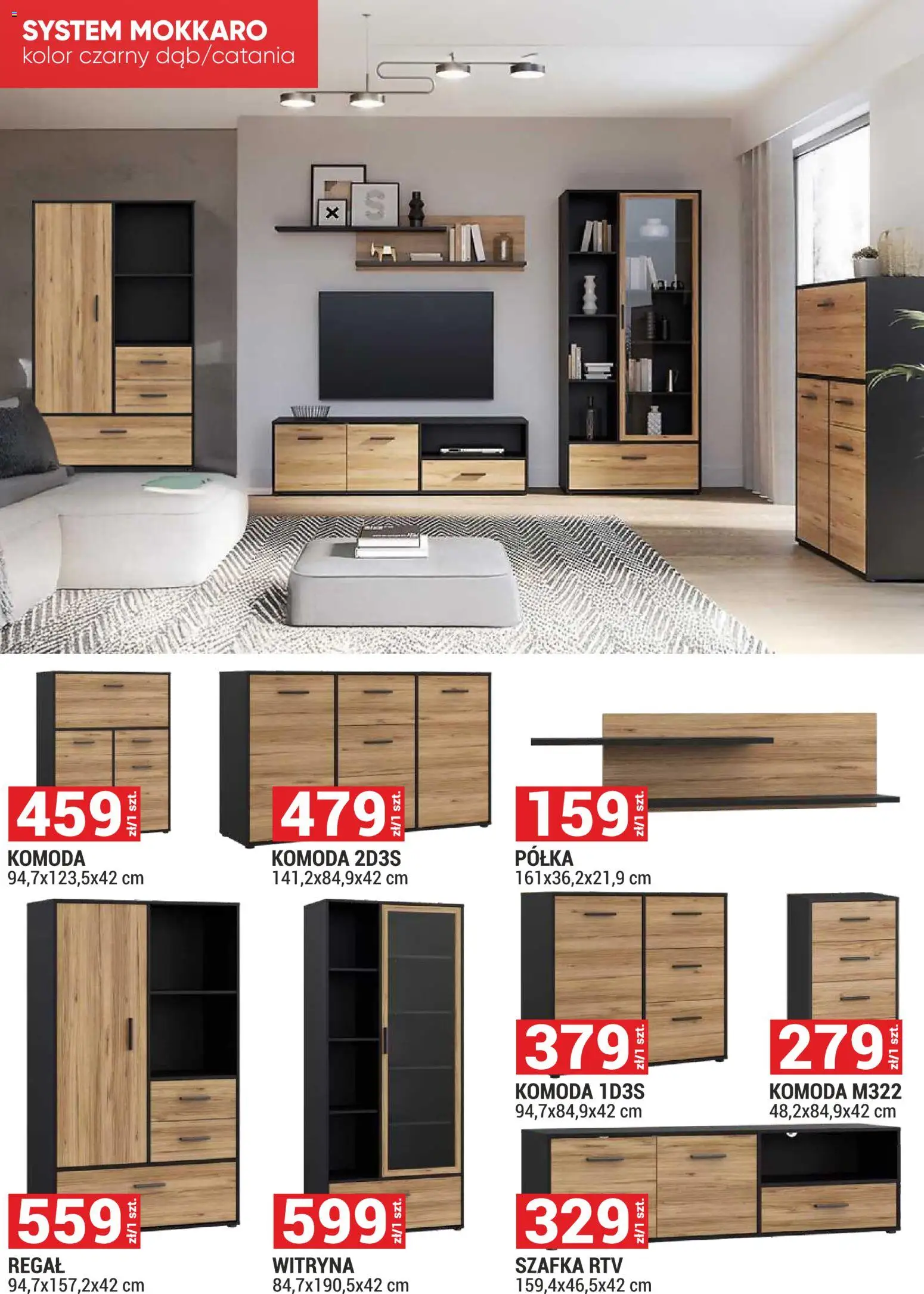 Merkury Market Gazetka - Meble, Wypoczynki, Materace od 01.03.2026 | Strona: 12 | Produkty: Półka, szafka RTV, Witryna, Regał