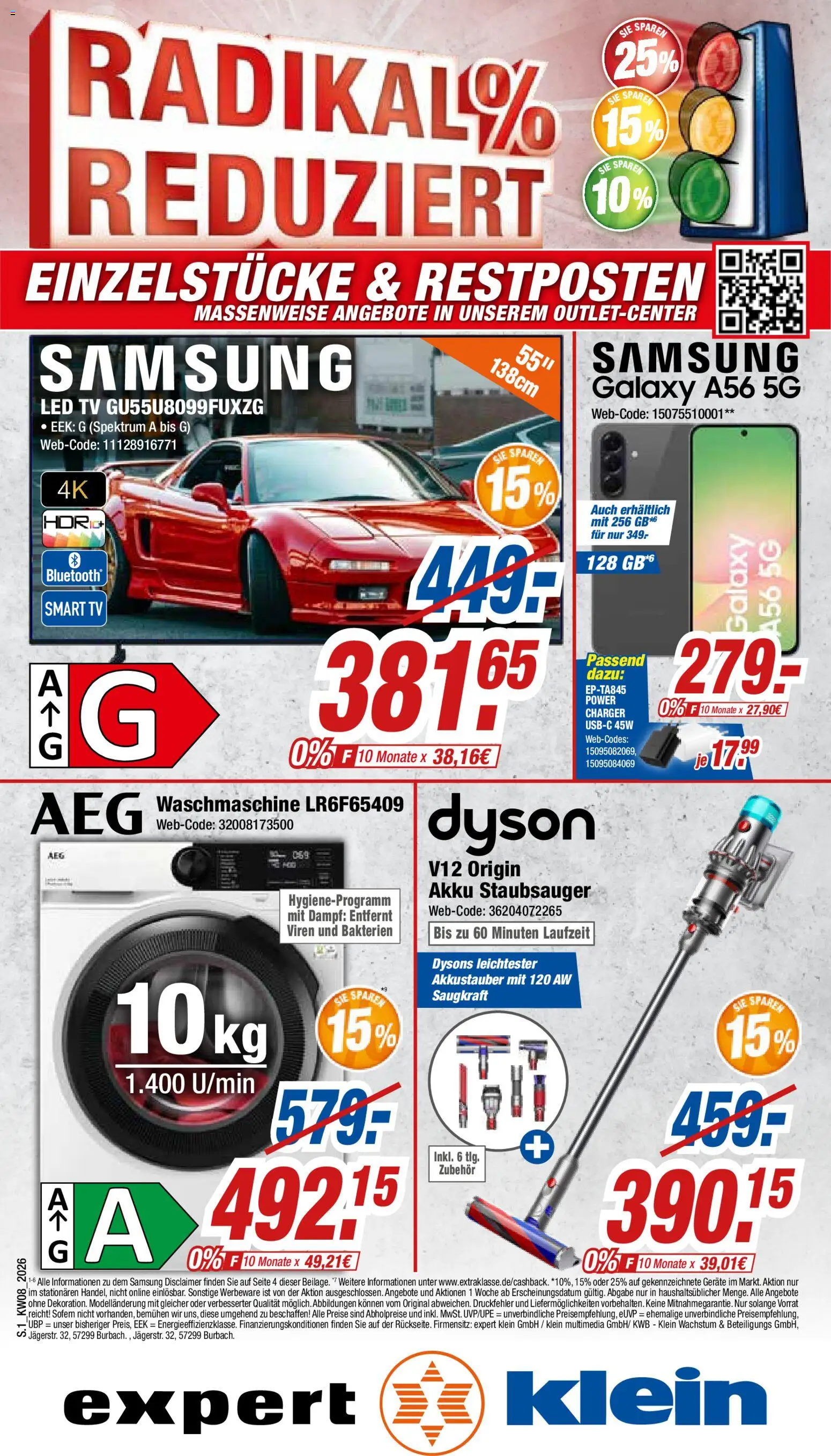 Expert Prospekt 	 – gültig ab 16.02.2026 | Seite: 1 | Produkte: Dyson, Staubsauger, Waschmaschine, Samsung