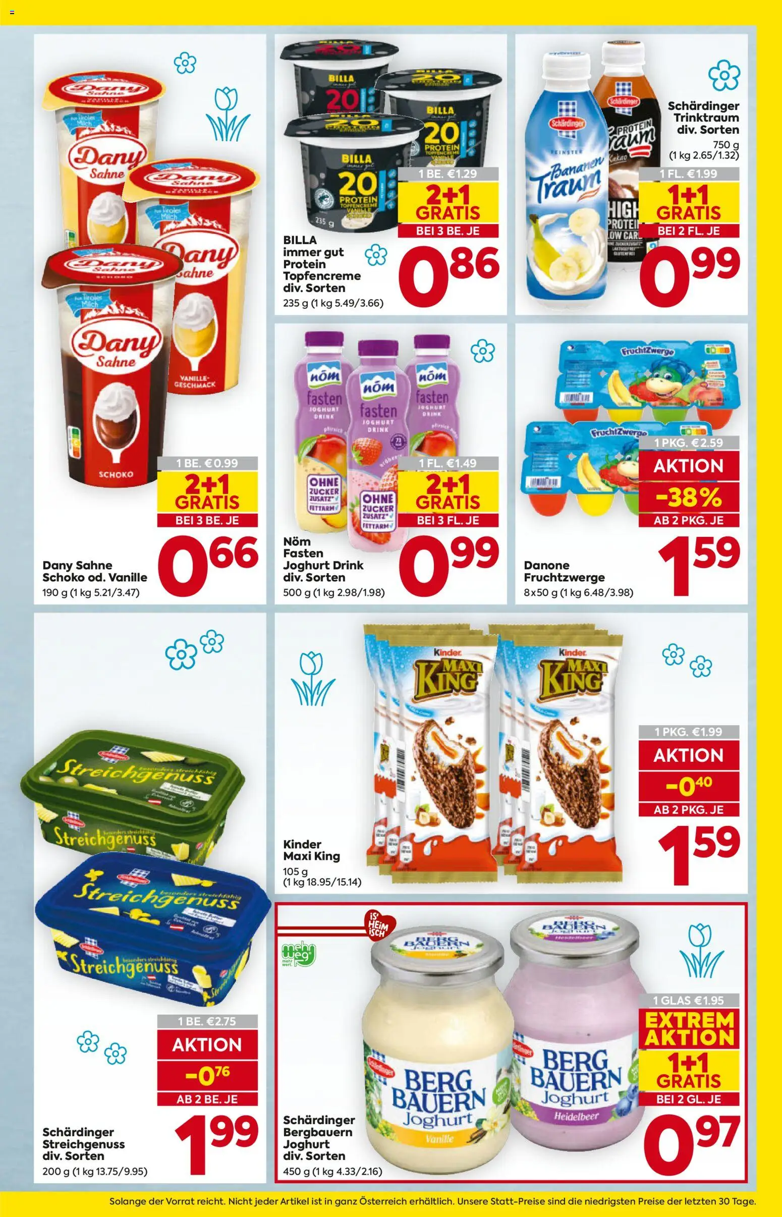 Billa Flugblatt - Niederösterreich gültig ab 19.02.2026 | Seite: 9 | Produkte: Zucker, Pfirsich, Joghurt, Bananen